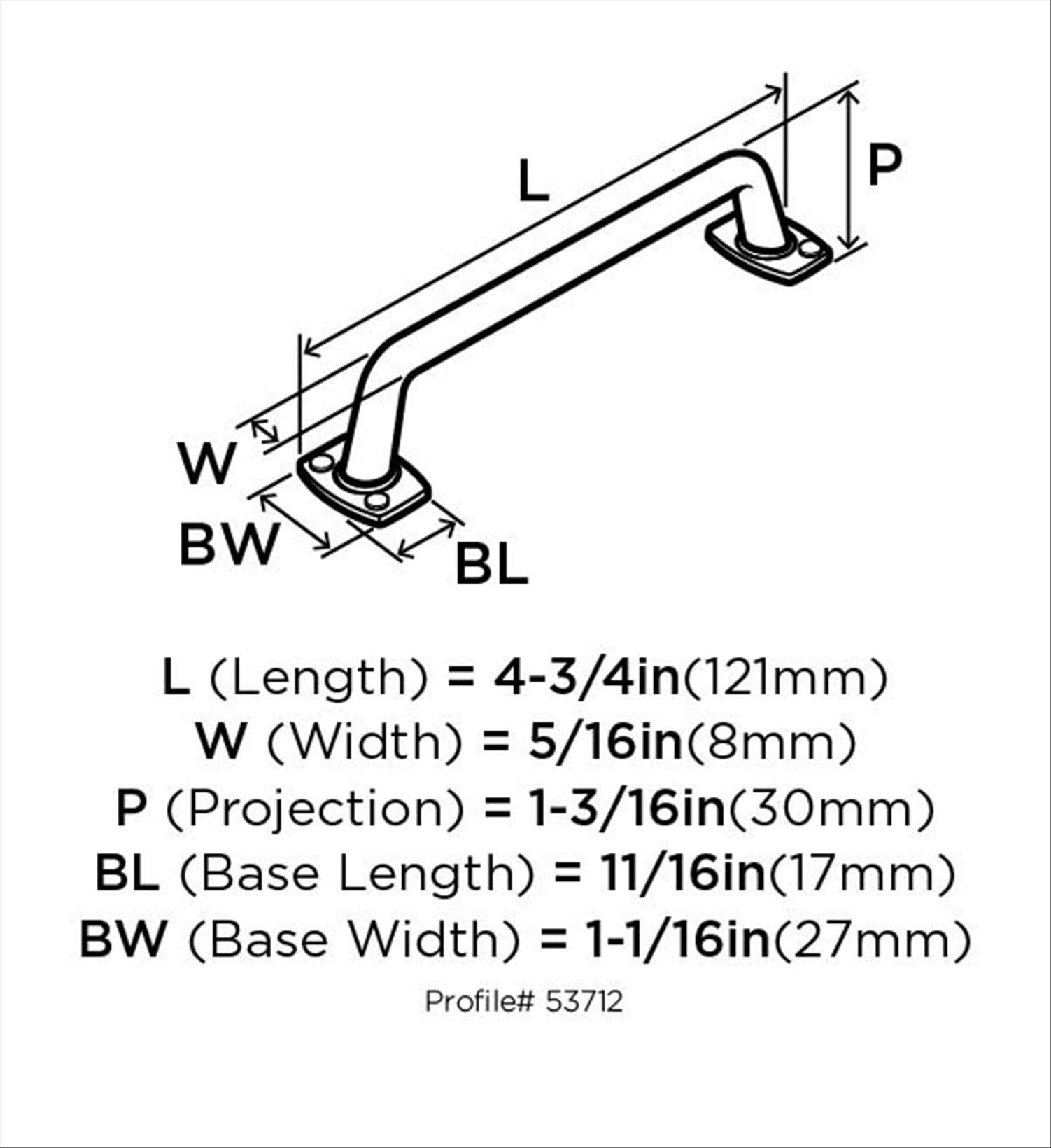 Amerock BP53712G10 Cabinet-Pulls - View #10
