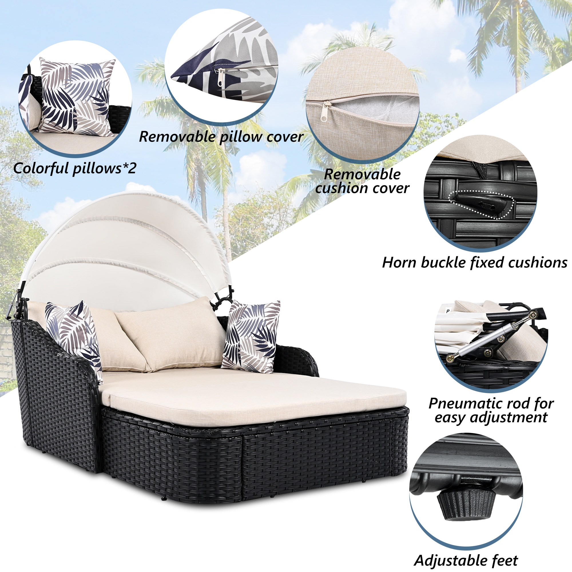 SINOFURN SYA020339BG Patio-Sofas-Daybeds - View #10