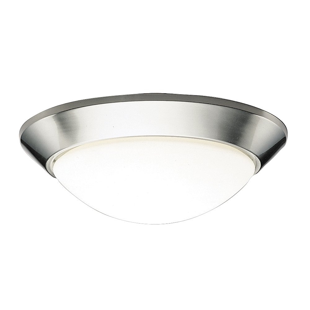 Kichler Ceiling Space 1 Light Brushed Nickel Flush Mount Light In The Flush Mount Lighting 