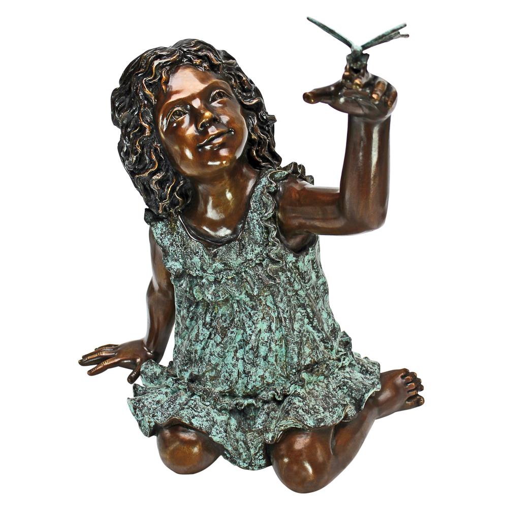 Design Toscano 22-in H X 18.5-in W Bronze Children Garden Statue In The ...