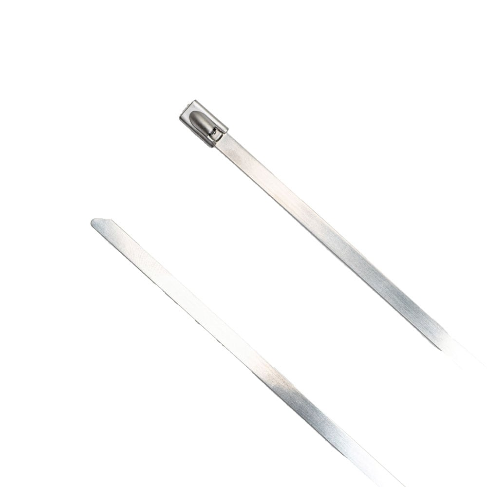 Utilitech 14-in 200-lb Tensile Strength Stainless steel Standard zip ties Stainless steel 20 -Pack