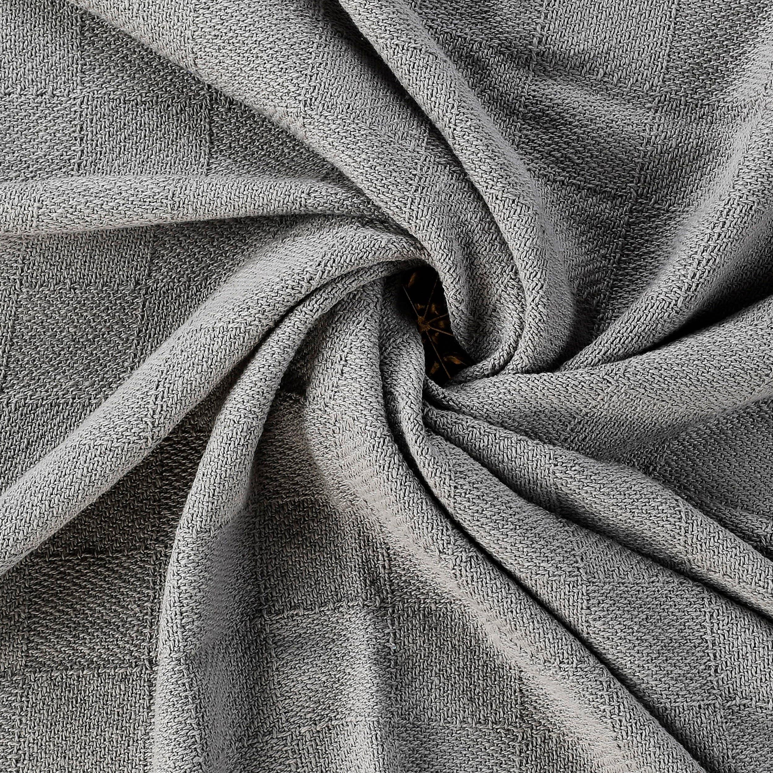 Heather Madiera Luxurious Cotton Throw, 60" x 50", Light Gray