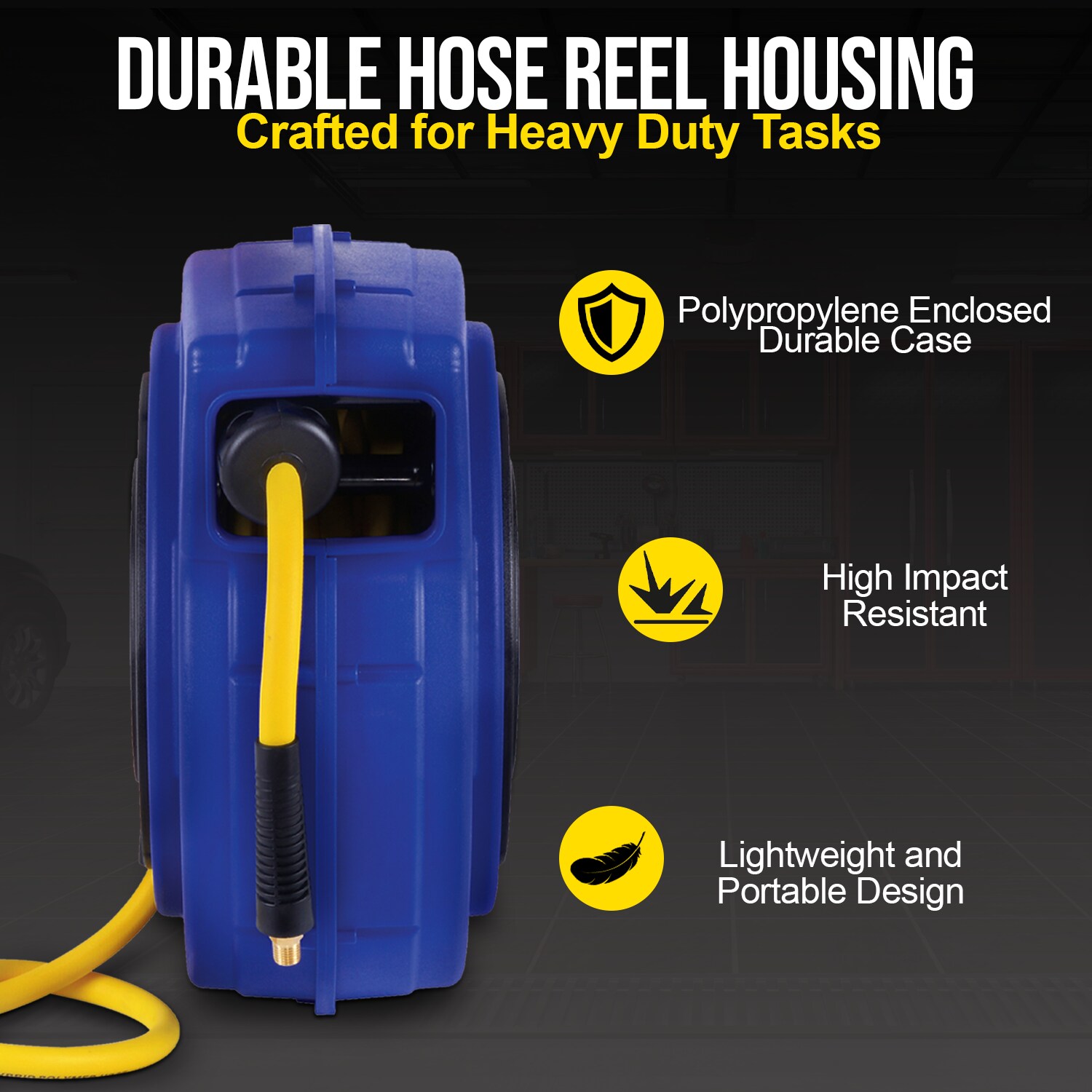 Goodyear Goodyear Mountable Retractable Air Hose Reel- 3/8in X