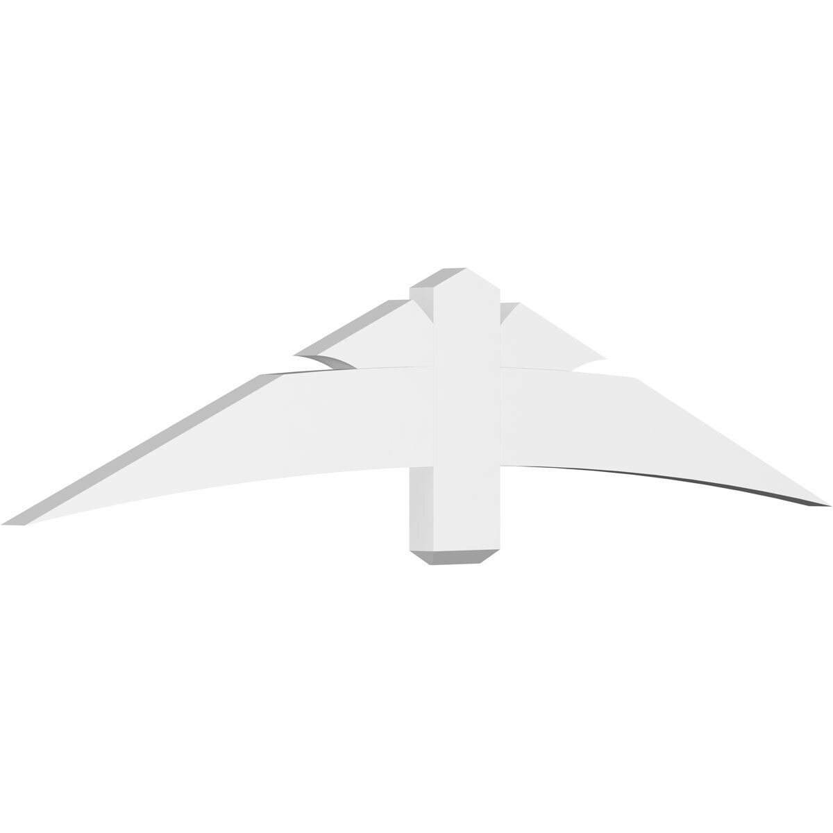 Ekena Millwork GBP072X15X0206DAV00 Davenport White PVC Gable bracket