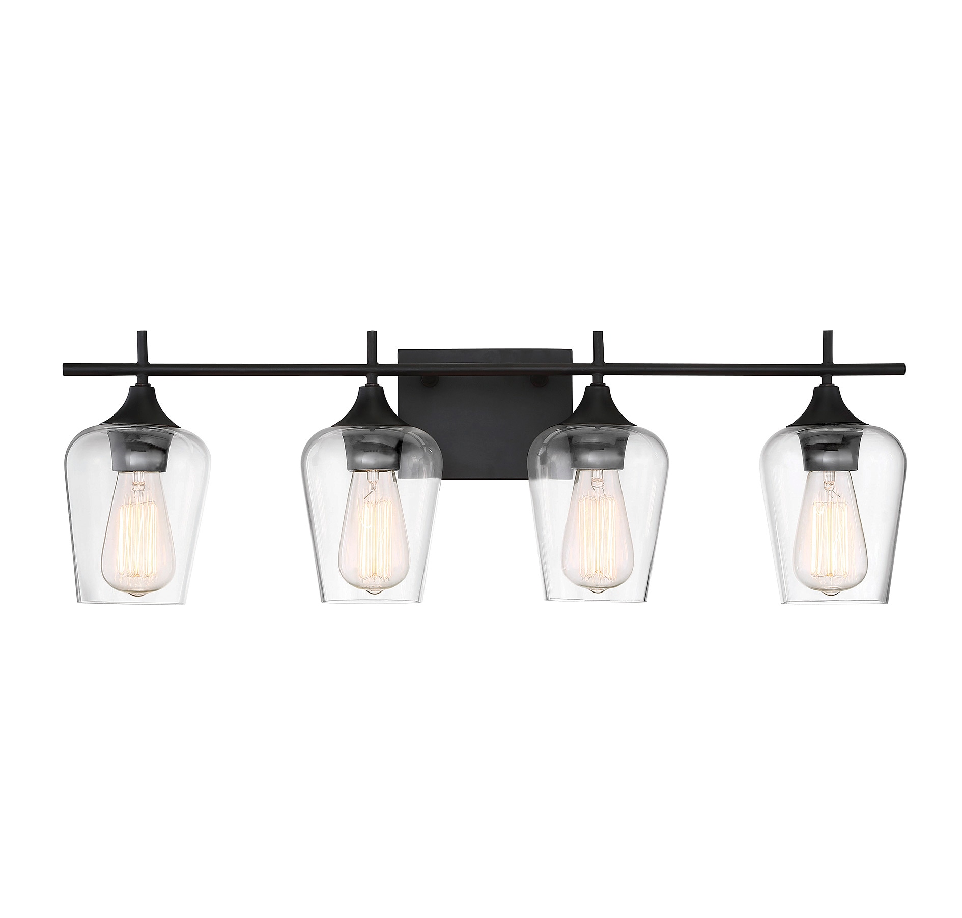Savoy House Essentials 8-4030-4-13 Octave 28.75-in 4 -Light Brushed Bronze Bohemian/global Vanity light