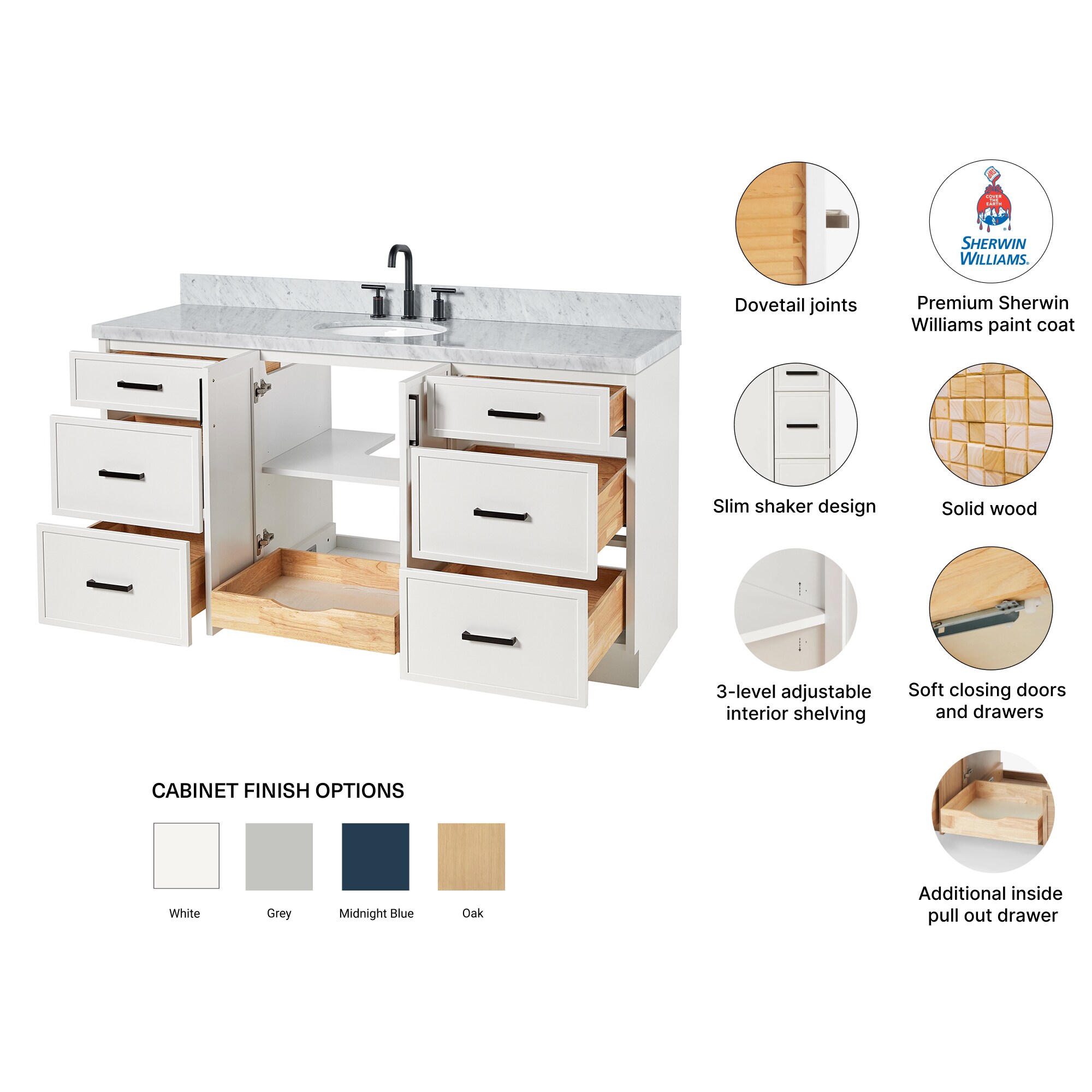ARIEL K67CWOVOWHT Bath-Vanity-Combo - View #10