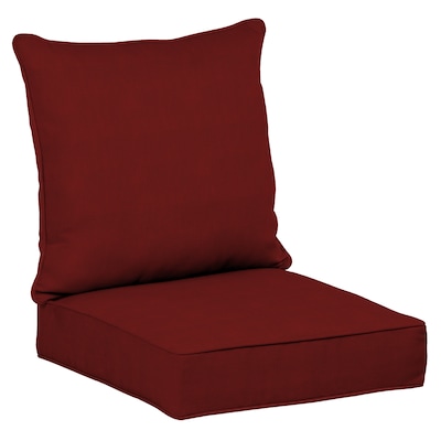 Allen Roth 2 Piece Madera Linen Dark Cherry Deep Seat Patio Chair Cushion In The Furniture Cushions Department At Com - Allen And Roth 2 Piece Wheat Deep Seat Patio Chair Cushion