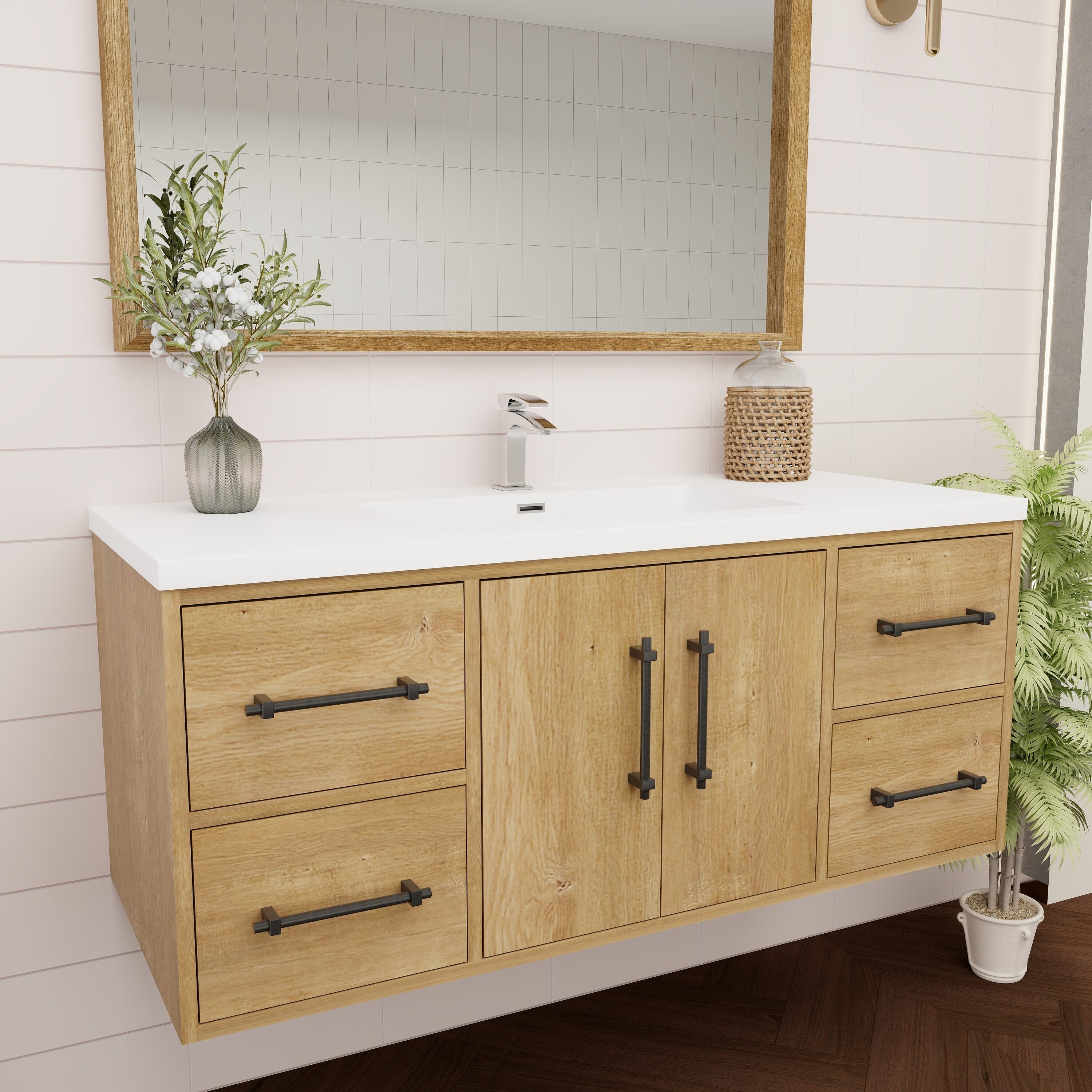 BV Better Vanity VICTORIA48WH-OAK Bath-Vanity-Combo - View #4