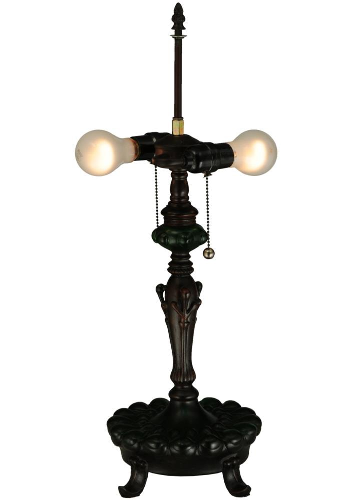 24" Mahogany Bronze Stained Glass Table Lamp