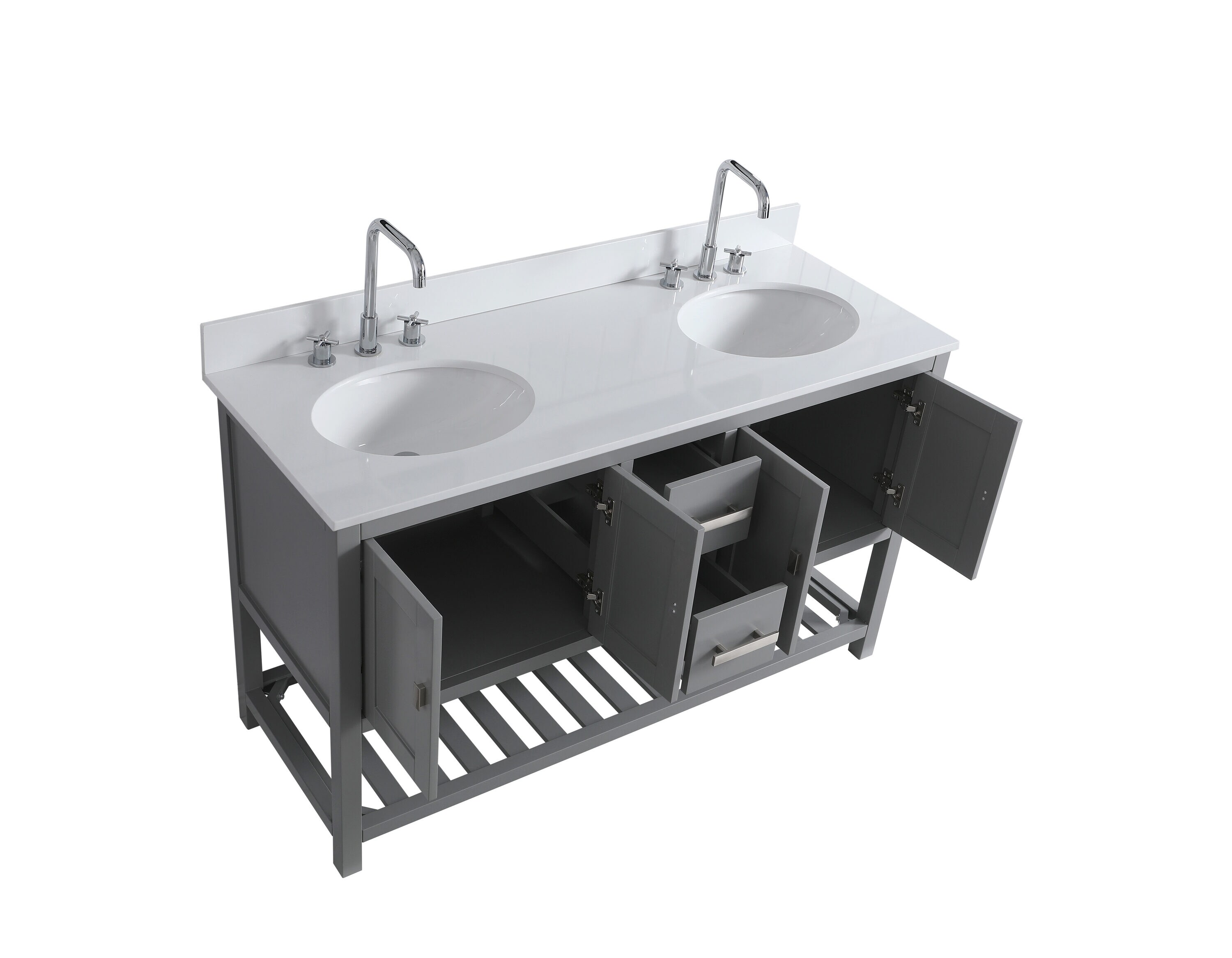 Design Element DEC055-60-GY-CB vanities - View #5