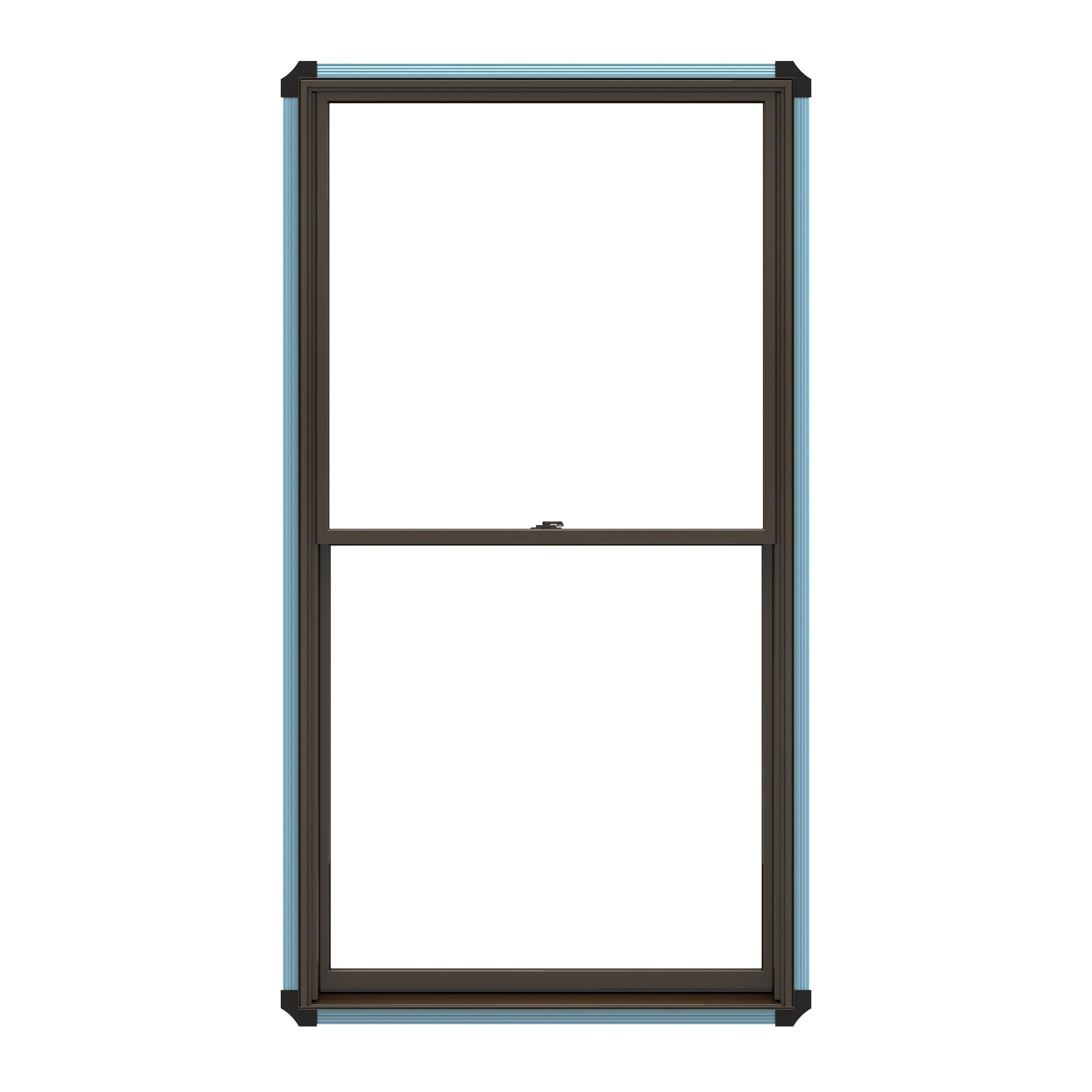 Pella 1000011934 Lifestyle 27-1/2-in x 37-1/2-in Brown Unfinished Wood New construction Double Hung Window Low-E argon Double Pane Glass