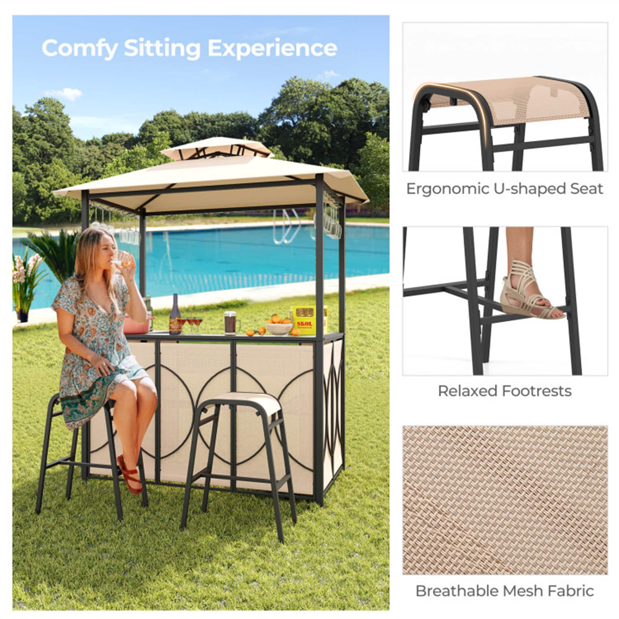 BABOOM BOM-1864CF+-CO Wood-Resin-Gazebos - View #5