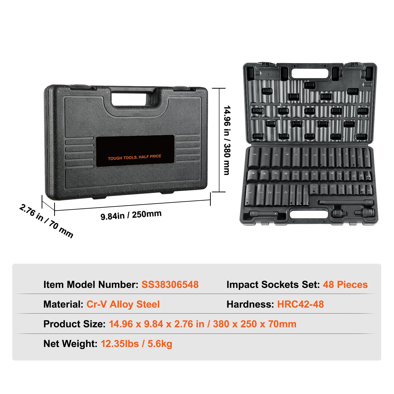 VEVOR SCCJT38SAECR03750V0 Impact-Socket-Sets - View #7