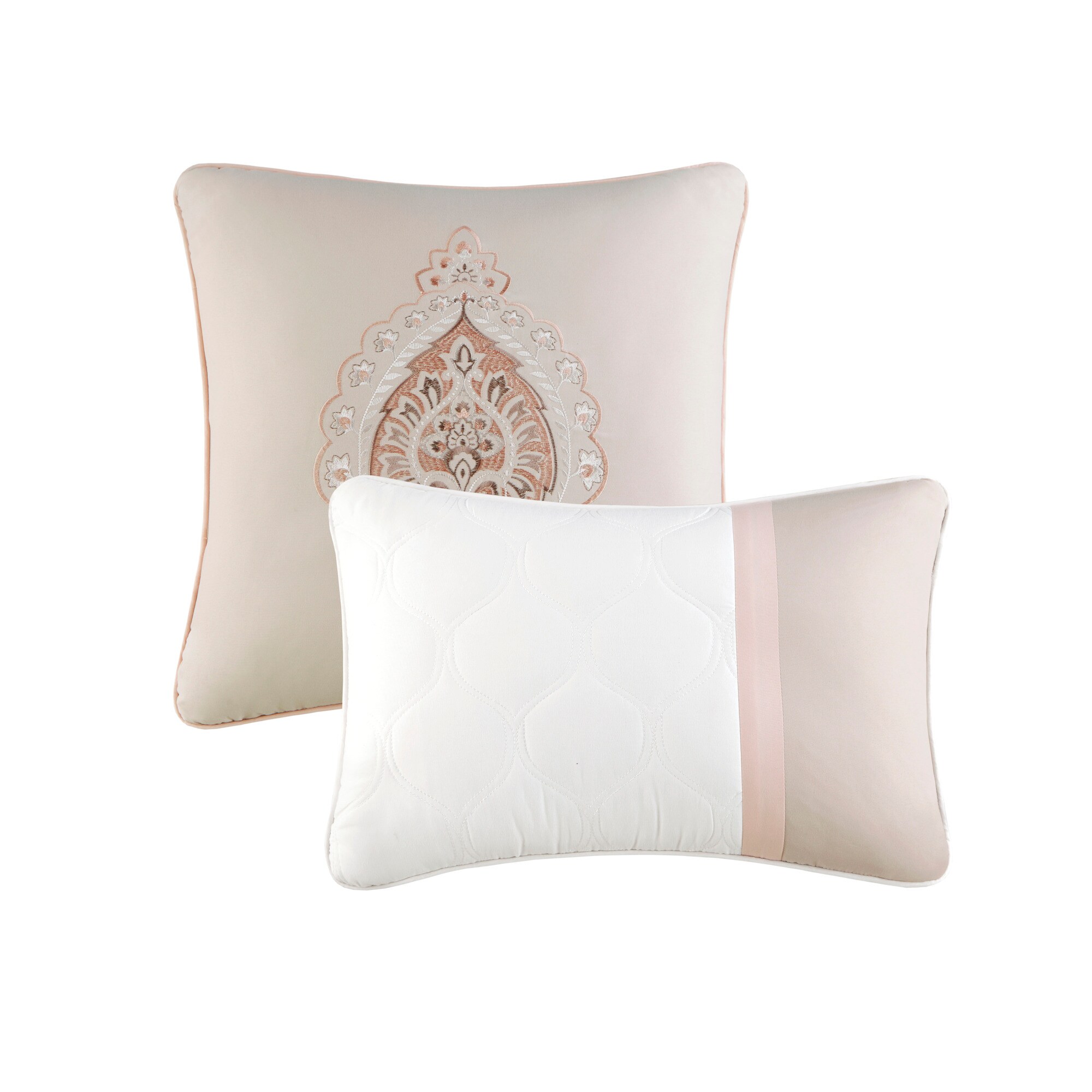 Blush Pink King Microfiber 8-Piece Bedspread Set