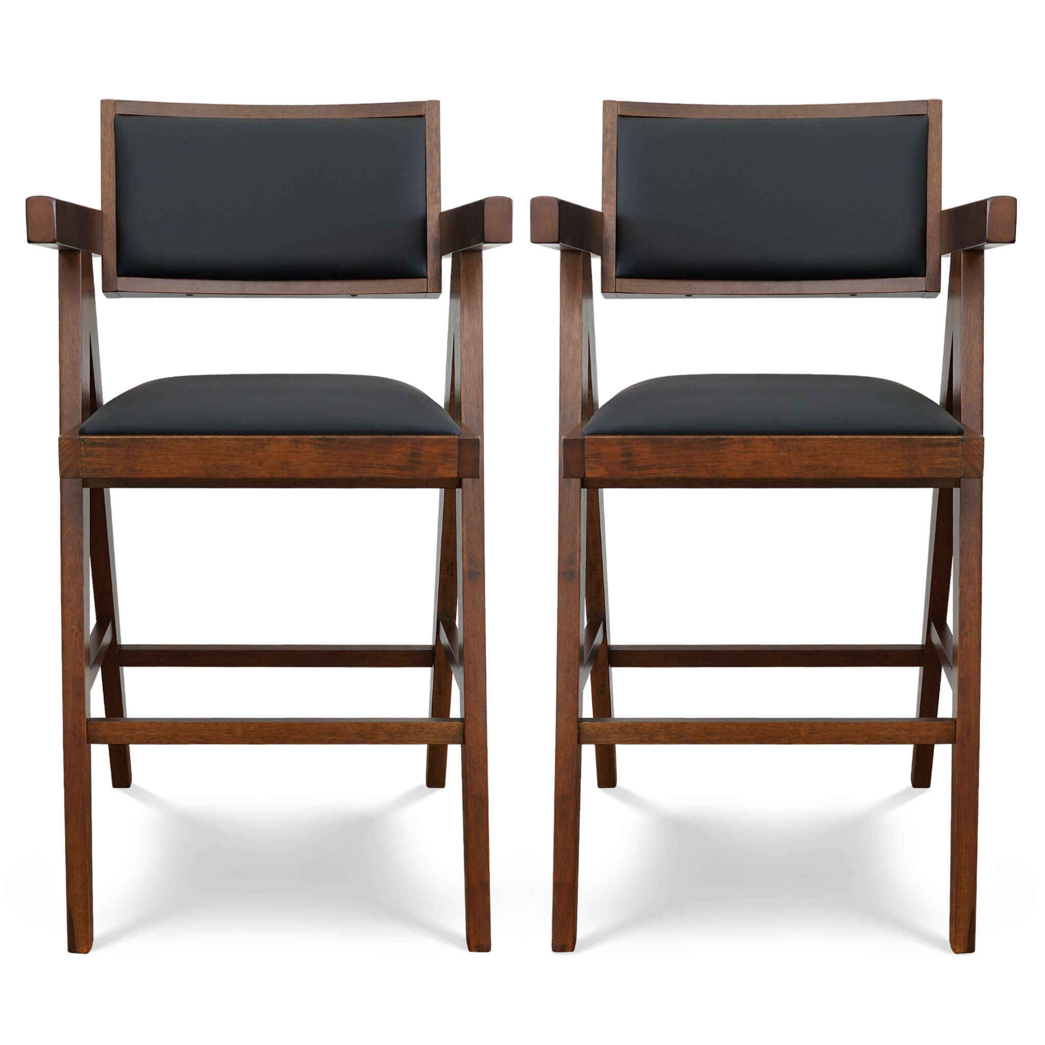 Vynxaria LEXY0826-DJKC-CY168 Black Dining Chairs  MidCentury Modern Counter Seating with Elegant Design