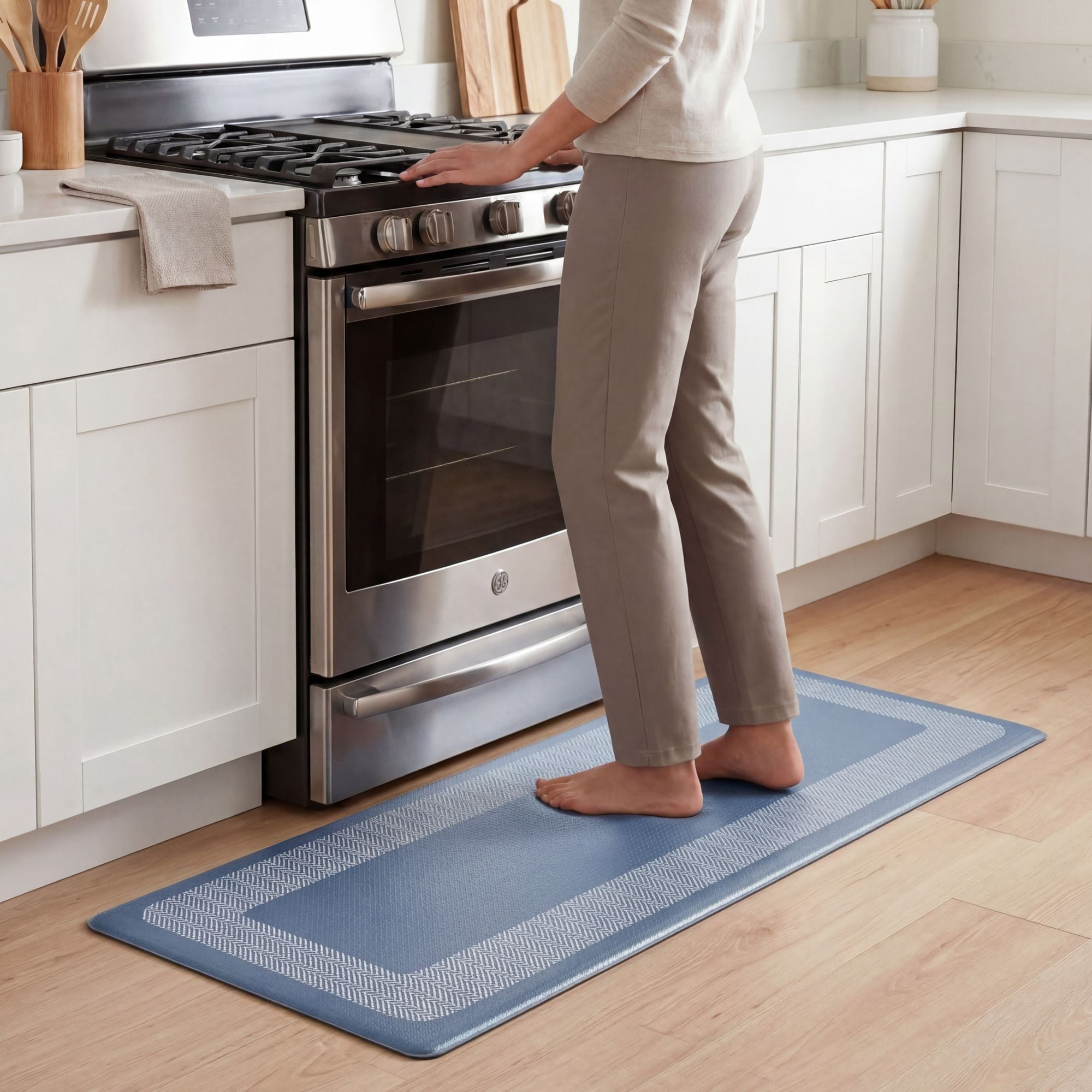 Chef Gear  Hettie Herringbone 18 in x 60 in Kitchen Mats