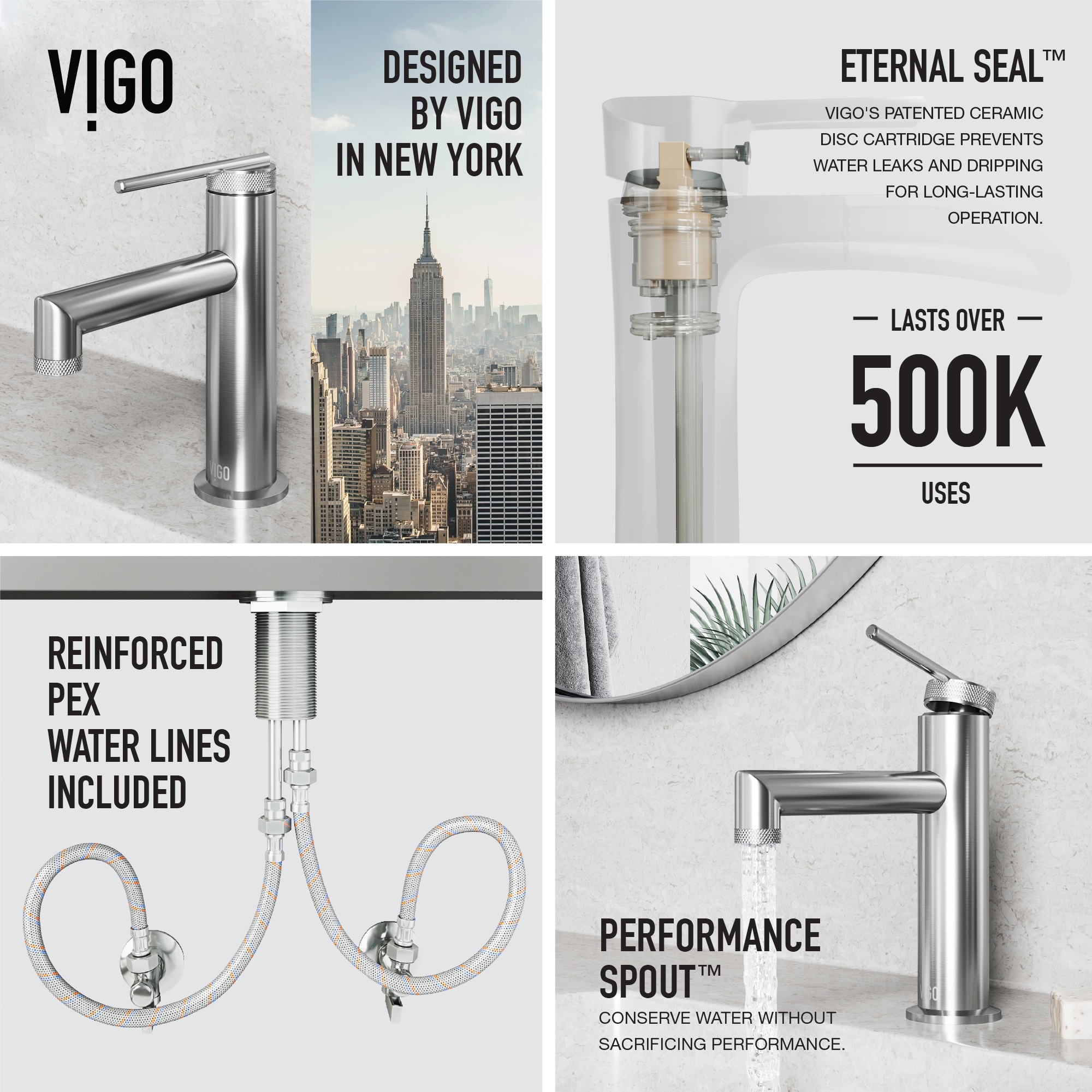 Sterling Brushed Nickel Single Handle Bathroom Faucet
