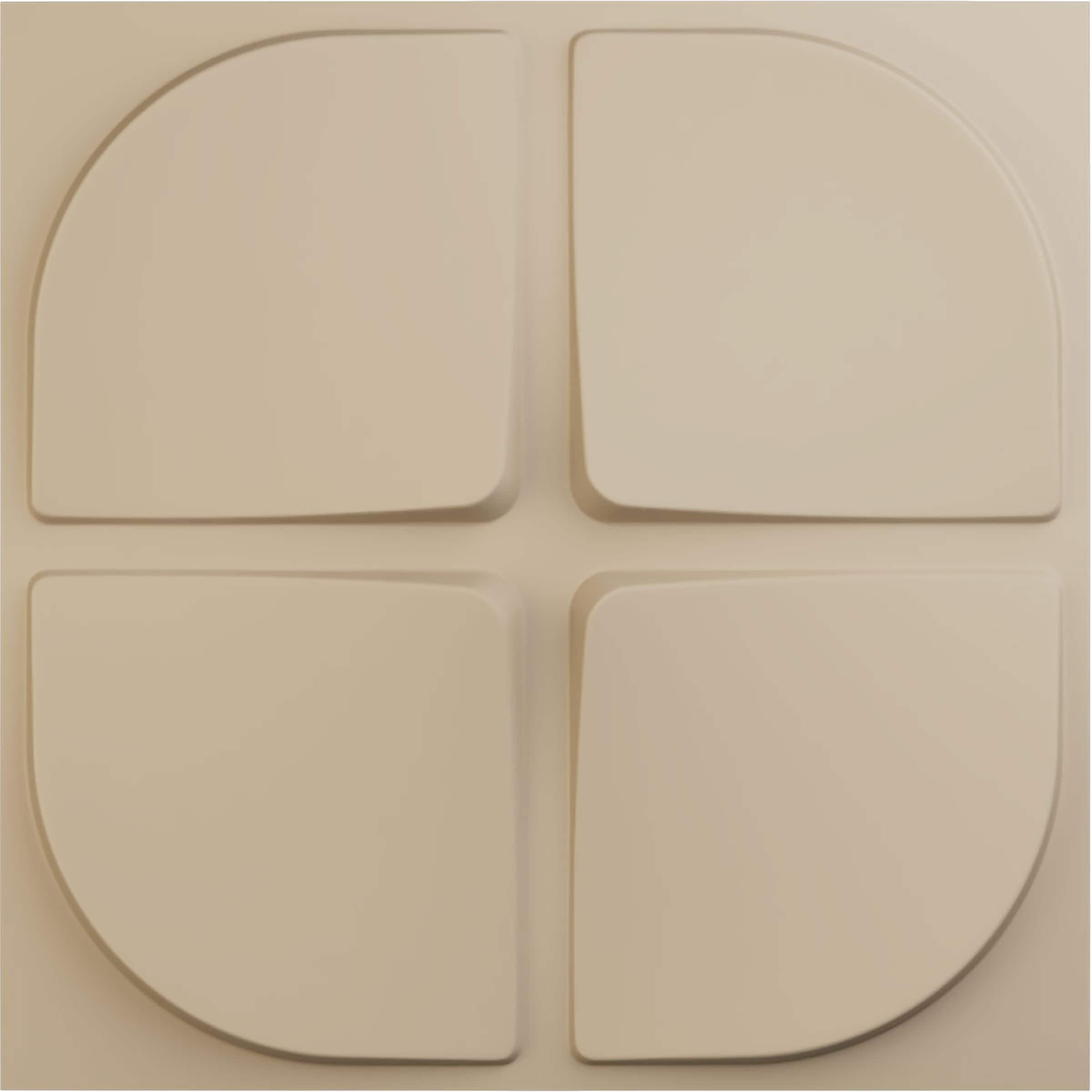 Ekena Millwork WP20X20FRGBE 19-5/8-in x 19-5/8-in Embossed Paintable/Stainable Off-white PVC Geometric Wall Panel ( 2.67-sq ft )