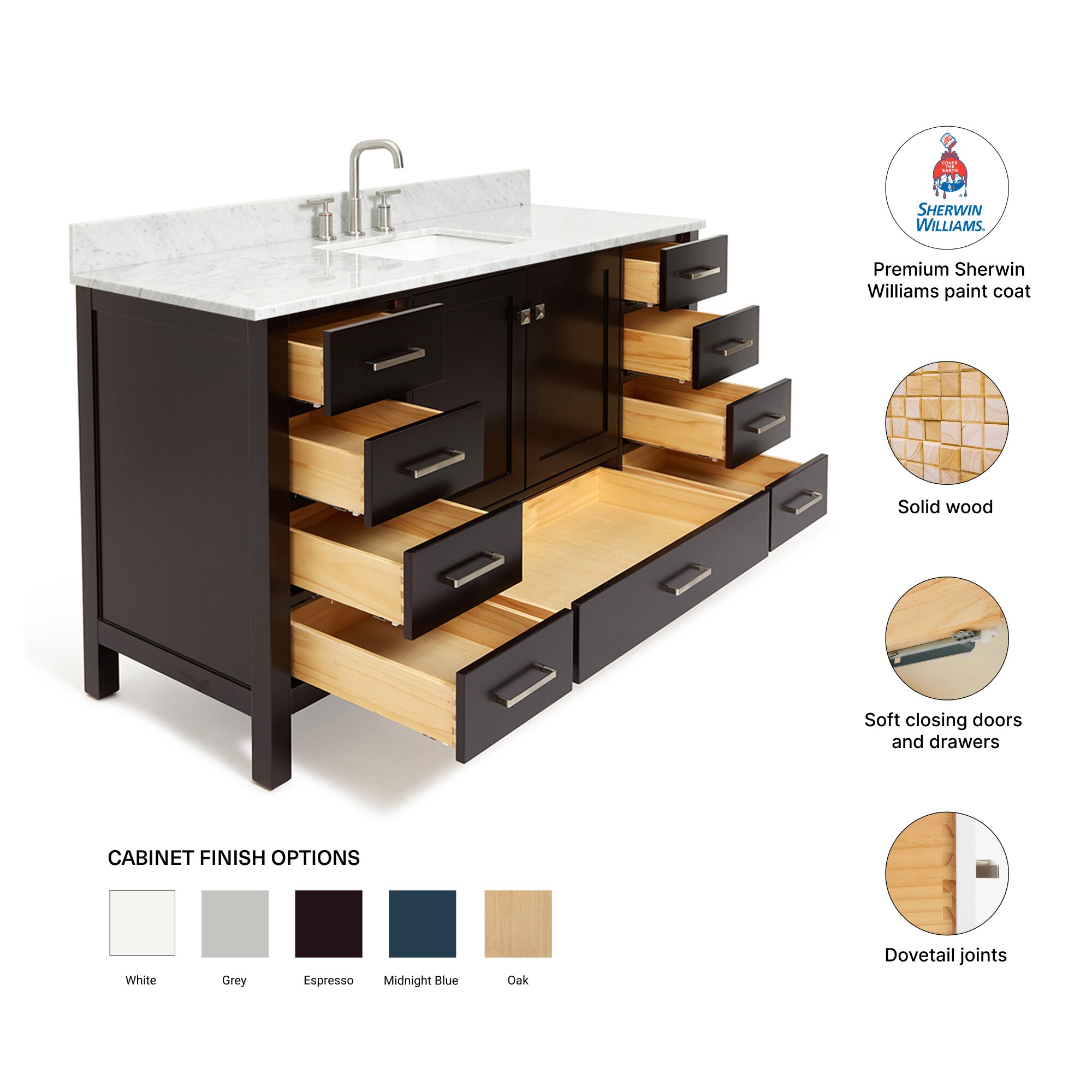 ARIEL A061SCW2RVOESP Bath-Vanity-Combo - View #5