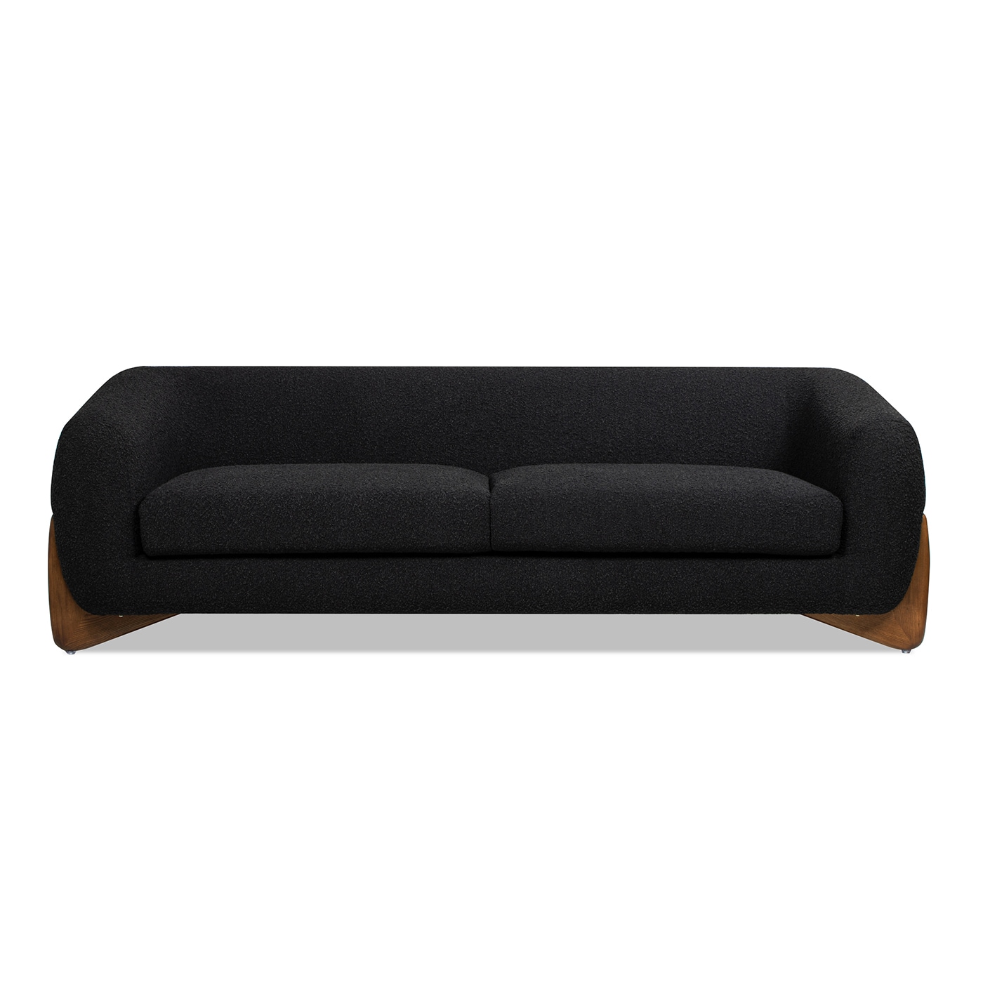 Jennifer Taylor Home LMBB-3-64190 Alpine 90-in Modern Ebony Black 3 -seater Sofa