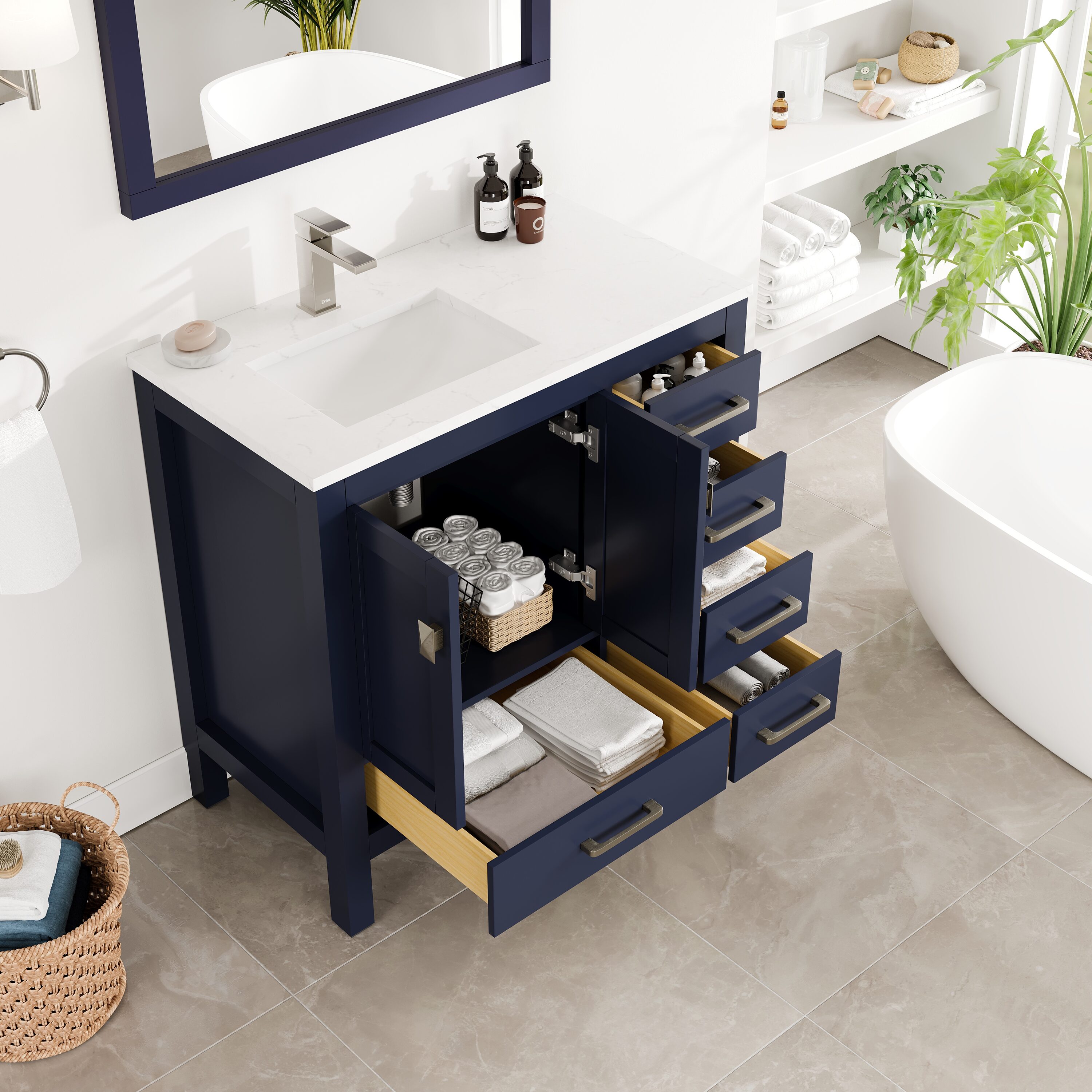 Eviva TVN414-36X18BLU-Q Bath-Vanity-Combo - View #5