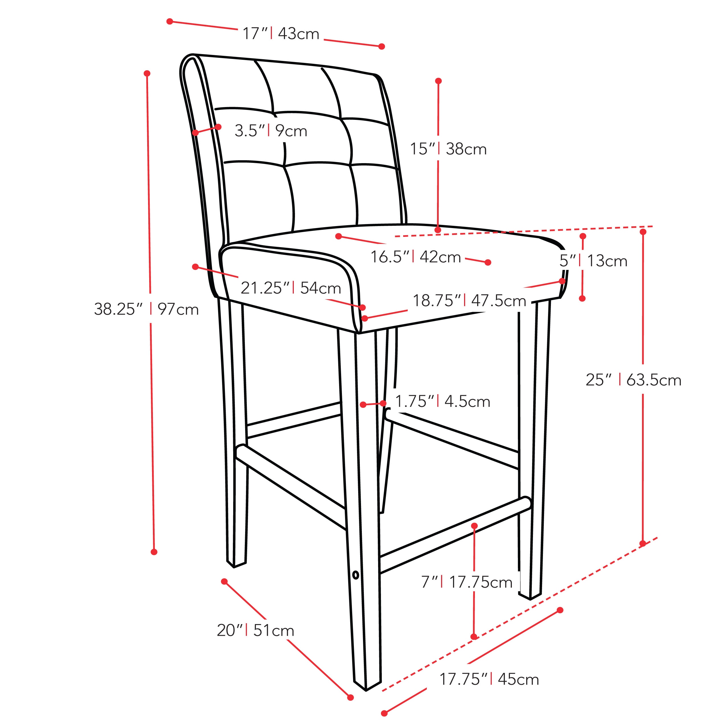 CorLiving DAD-414-B stools - View #4