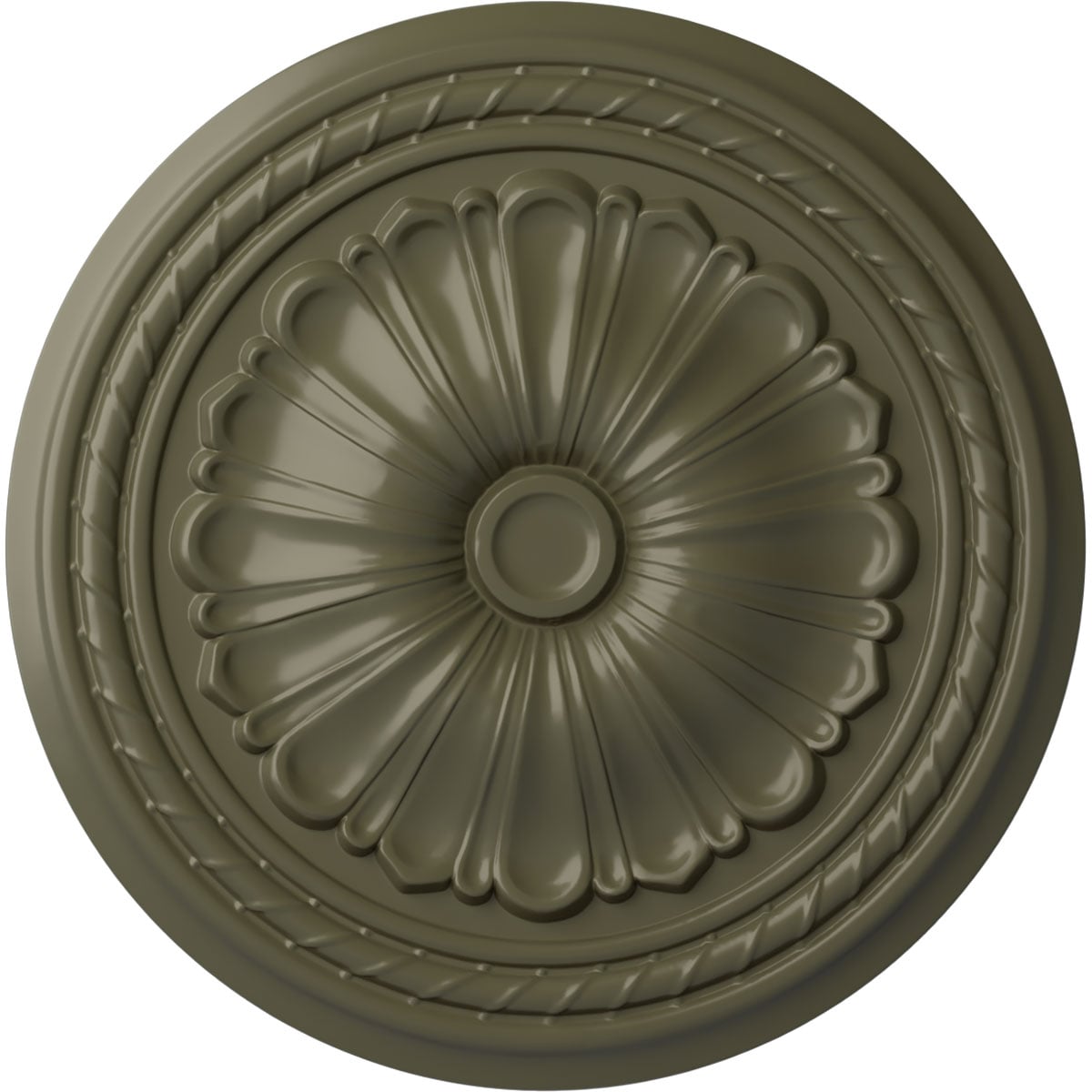 Ekena Millwork CM20ALPTF Alexa 20.5-in W x 20.5-in L Painted Turtle Polyurethane Whole Ceiling Medallion