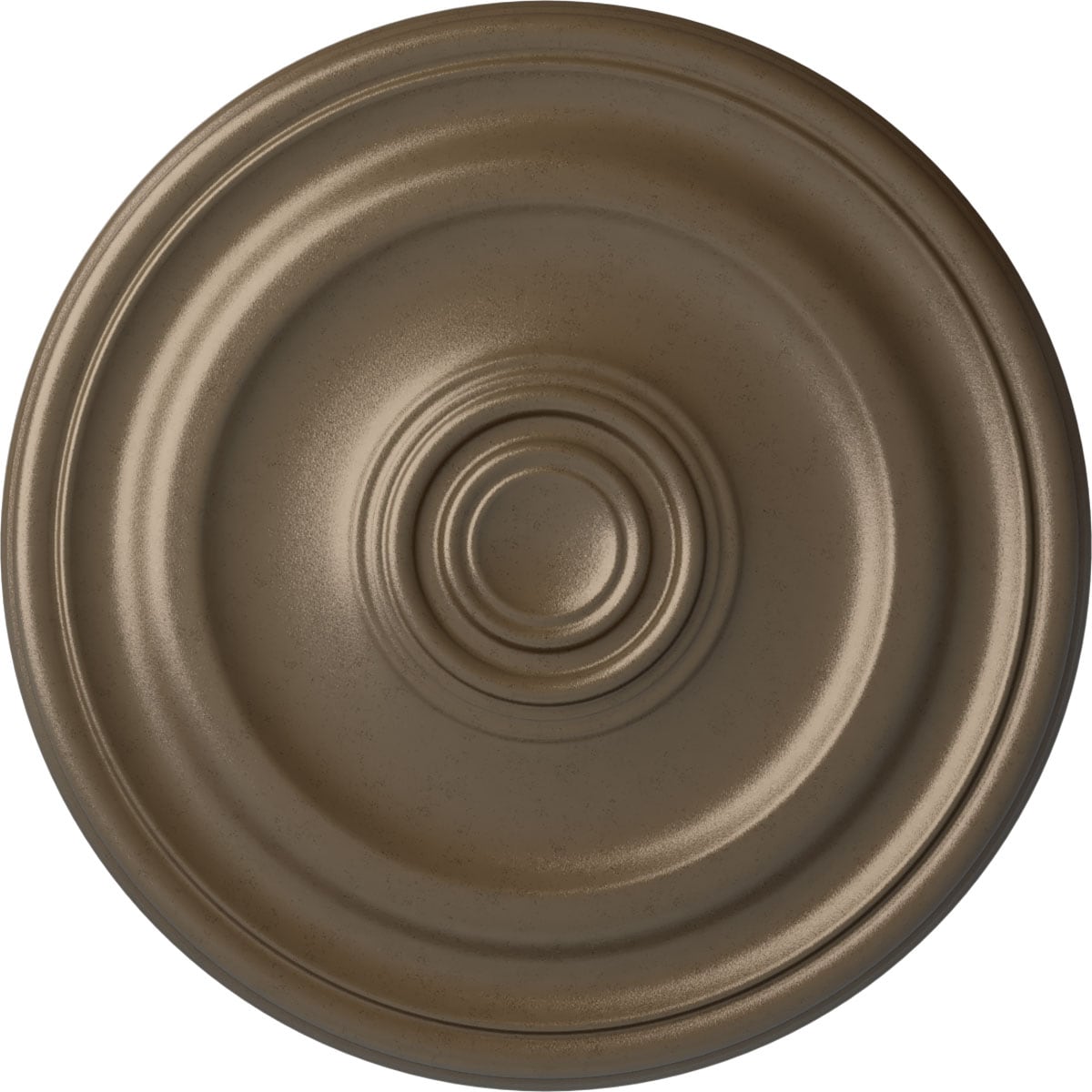 Ekena Millwork CM15DEWSS Devon 15.75-in W x 15.75-in L Painted Warm Silver Polyurethane Whole Ceiling Medallion