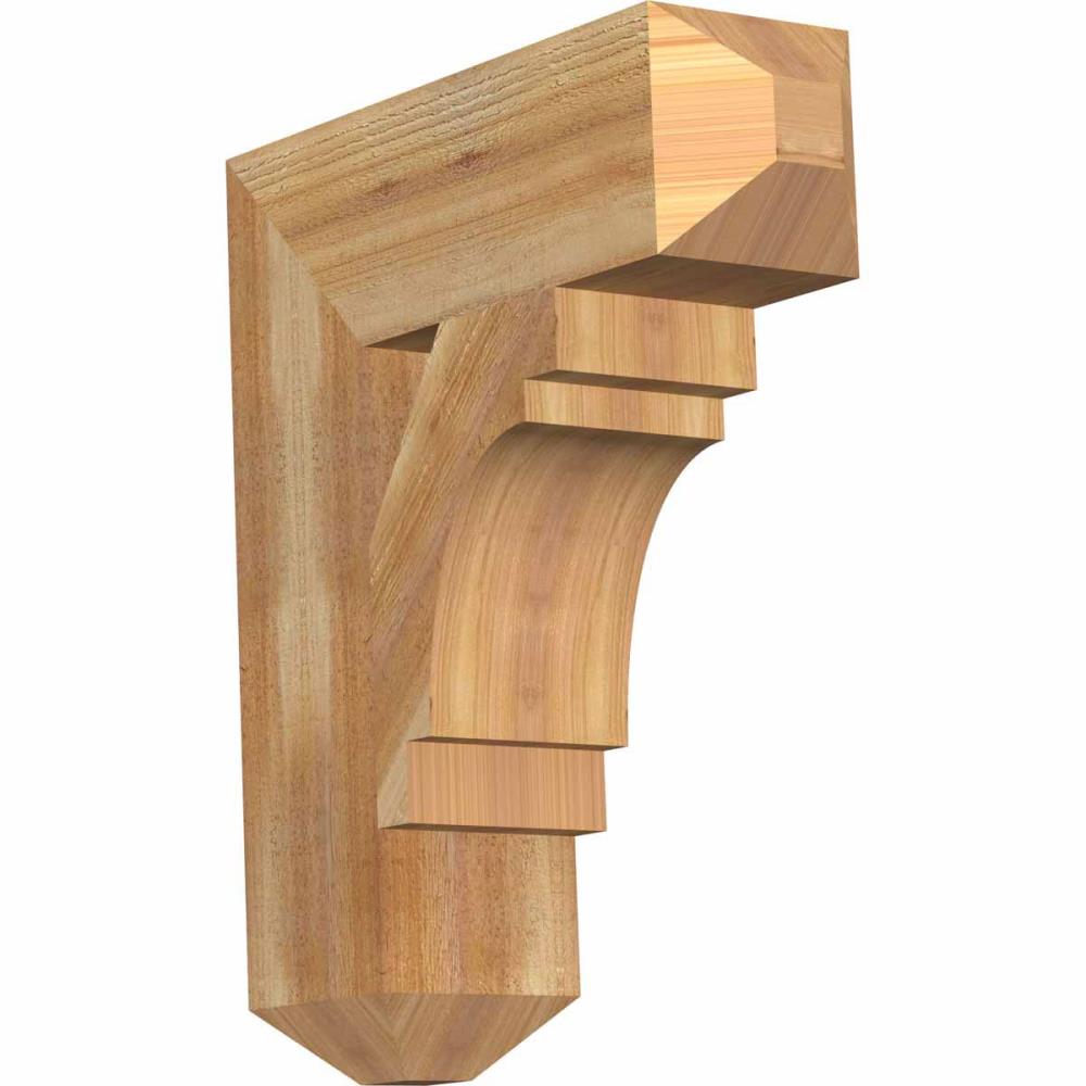 Ekena Millwork BKT06X20X24MRC04RWR Merced craftsman rough sawn 6-in x 20-in x 24-in Western red cedar Brown Wood Standard bracket