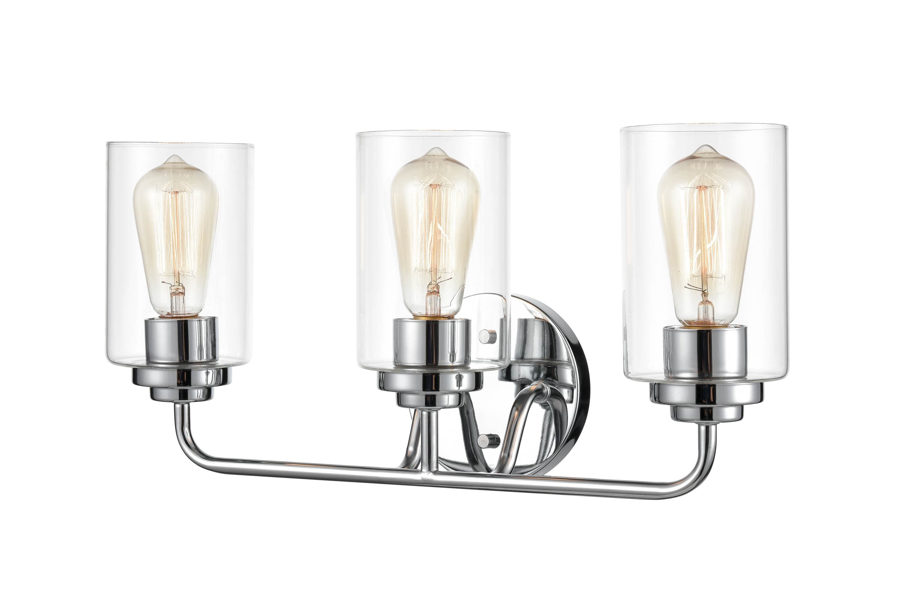 929 Lighting 40023-CH 18-in 3 -Light Polished Chrome Modern/contemporary Vanity light