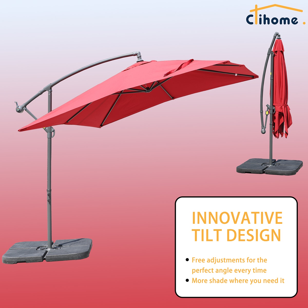 Clihome EDBL-UL1001RD Umbrellas-2 - View #8