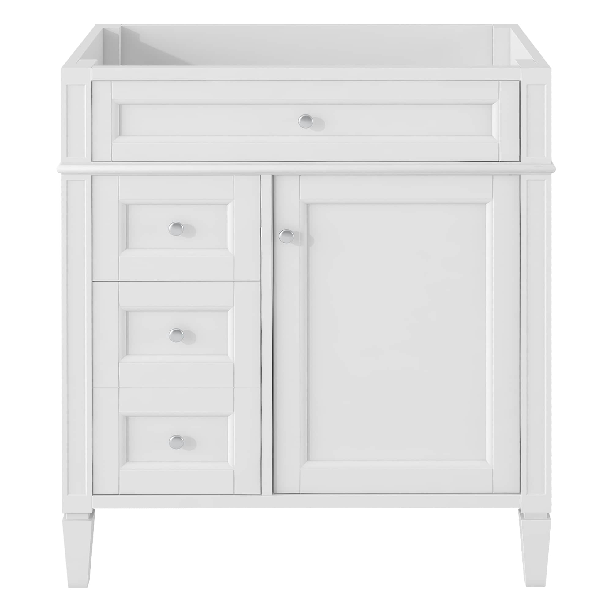 Tinyhomie - 30inch Bathroom Vanity without Top Sink Modern Bathroom Storage Cabinet with 2 Drawer...