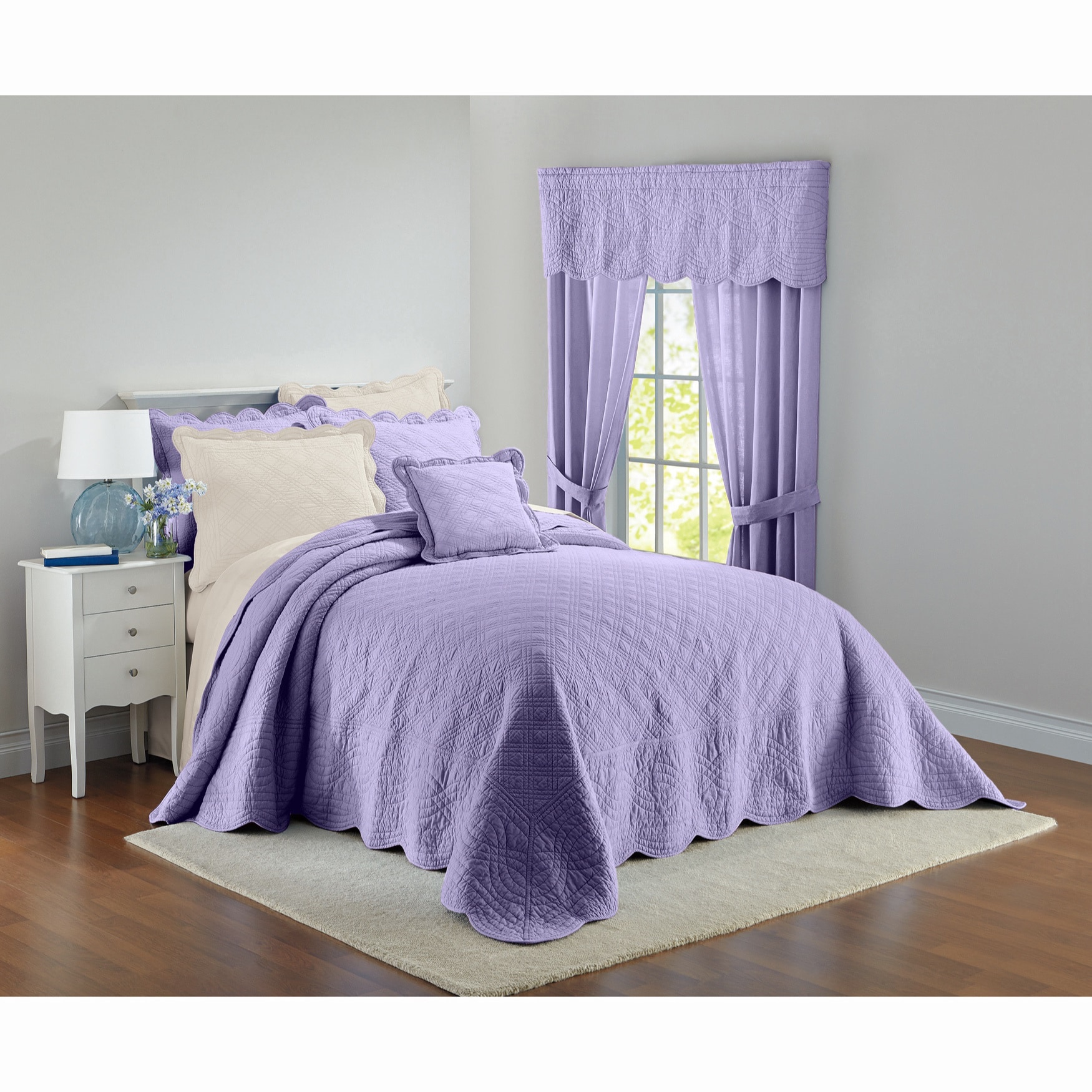 BrylaneHome 100% Cotton Florence Oversized Bedspread #199902774246