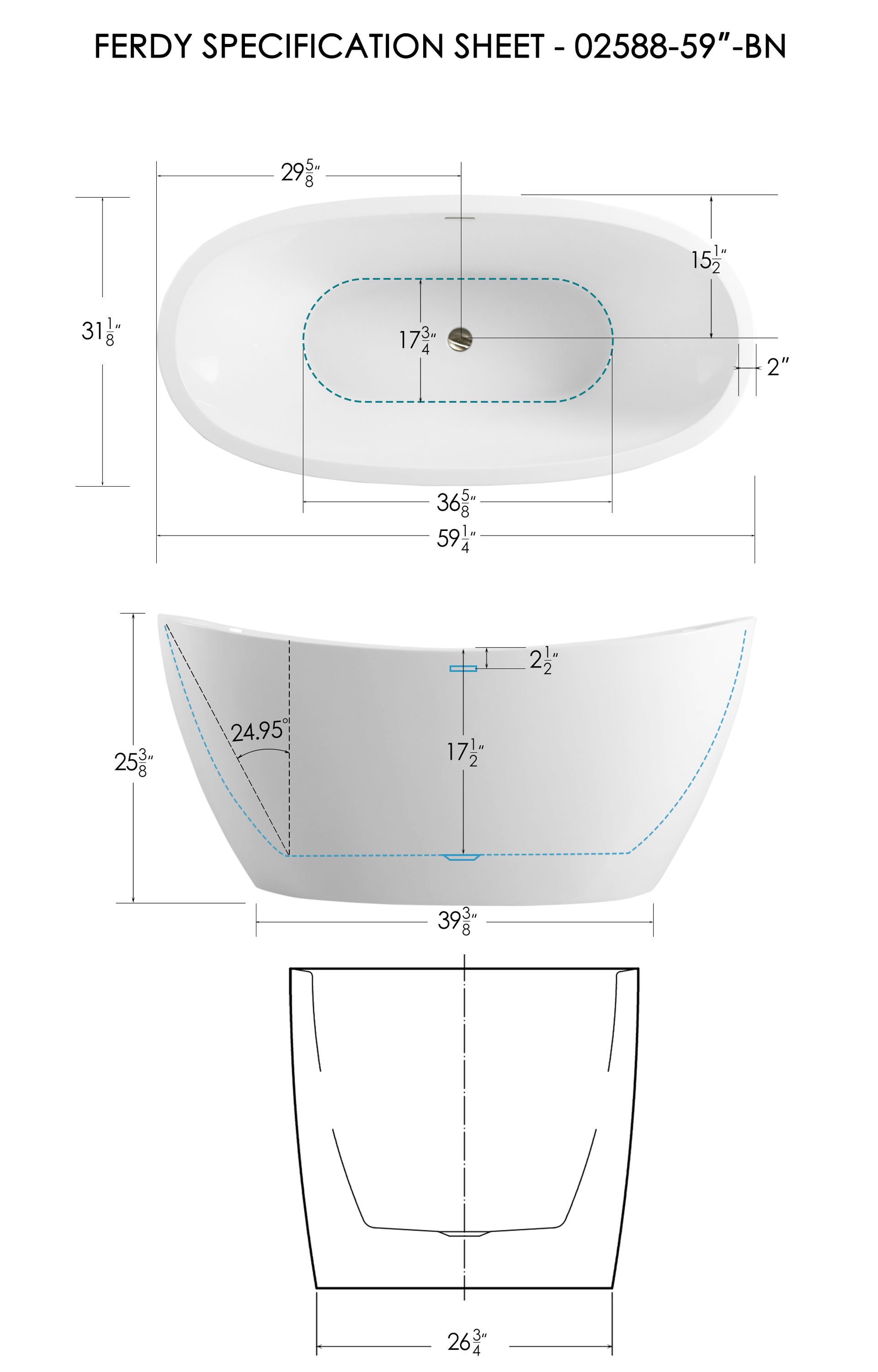 FerdY FERDY-02588-1500-BN bathtubs - View #12