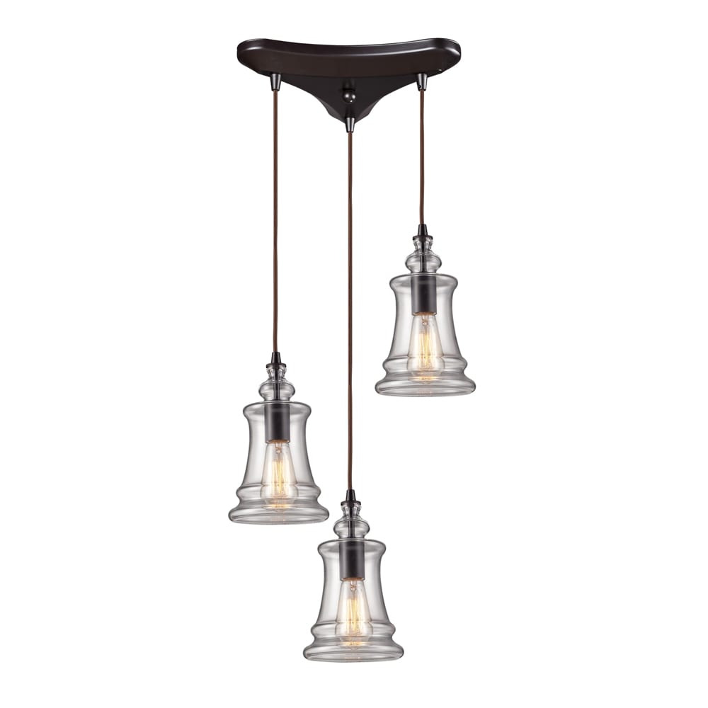 Westmore by ELK Lighting PT324006 3 Light Pendant In Oiled Bronze