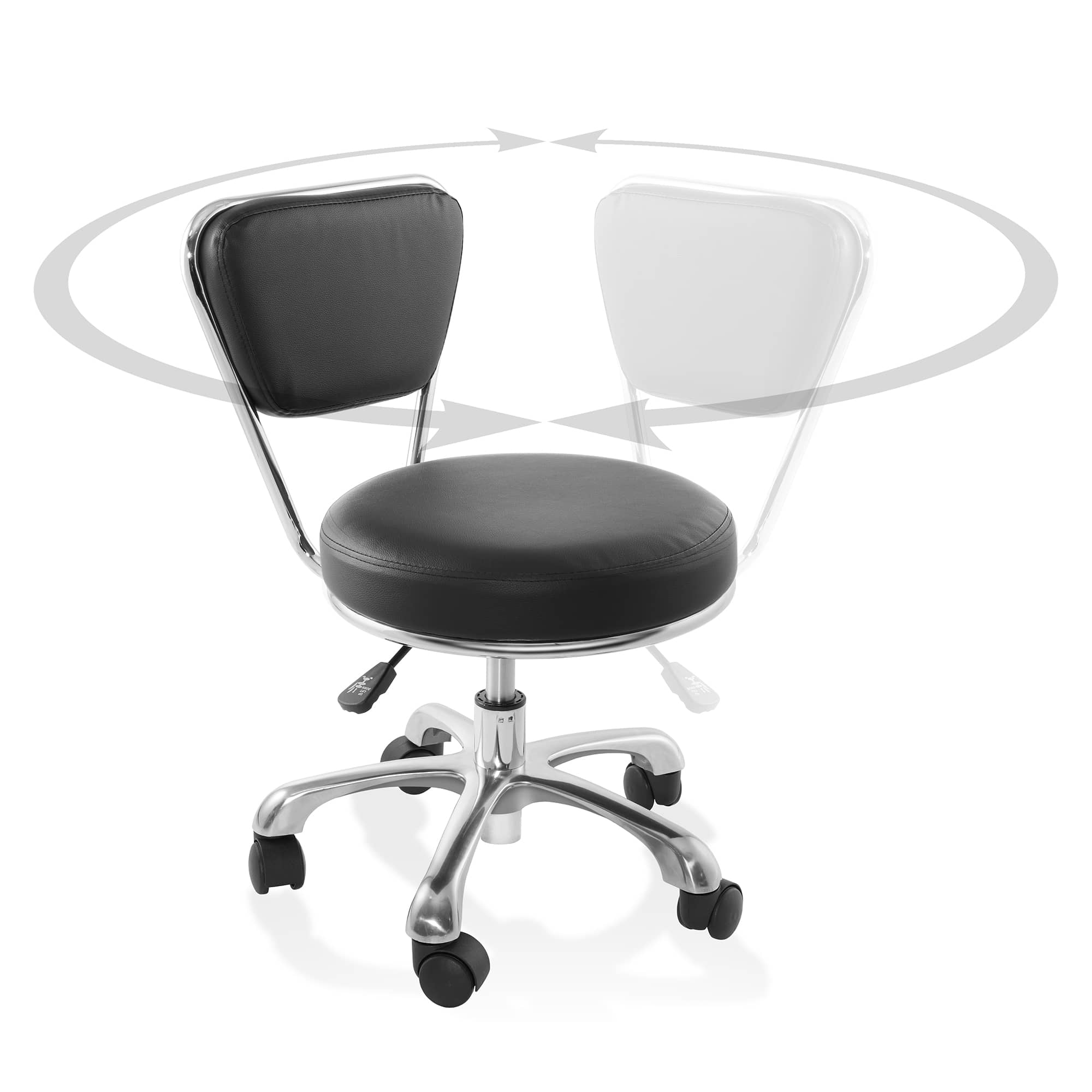 Saloniture SAL-STOOL-517-BLK Office-Chairs - View #4