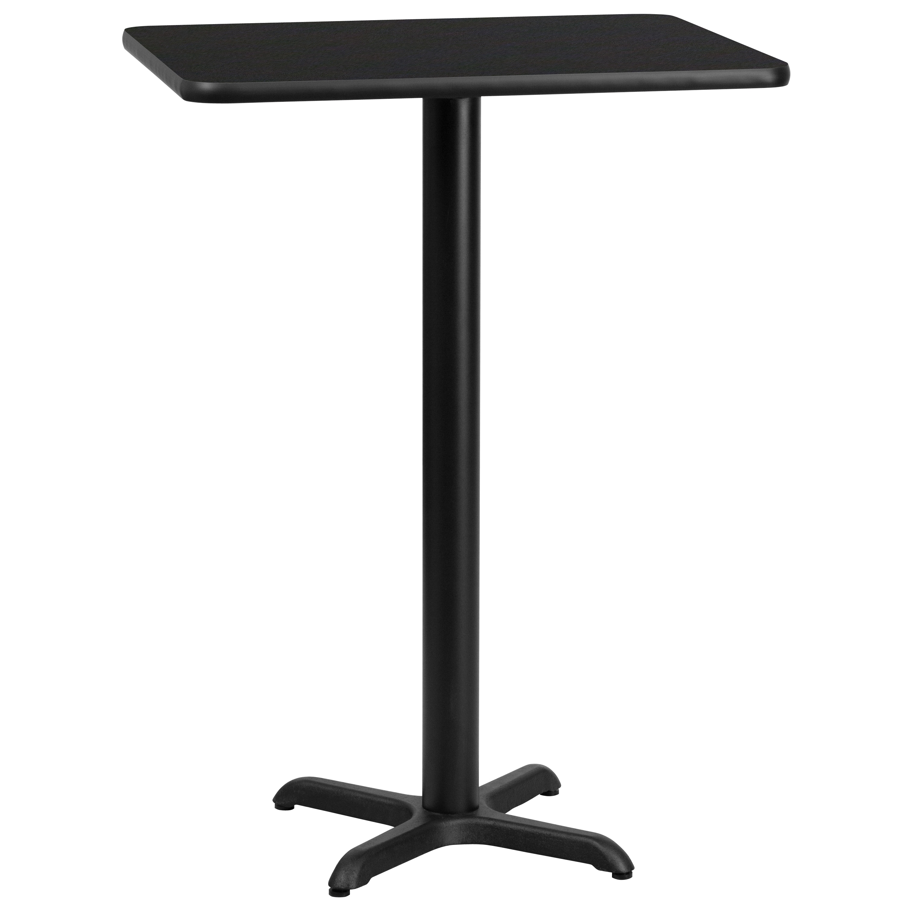 Black Laminate Extendable Rectangular Bar Height Table