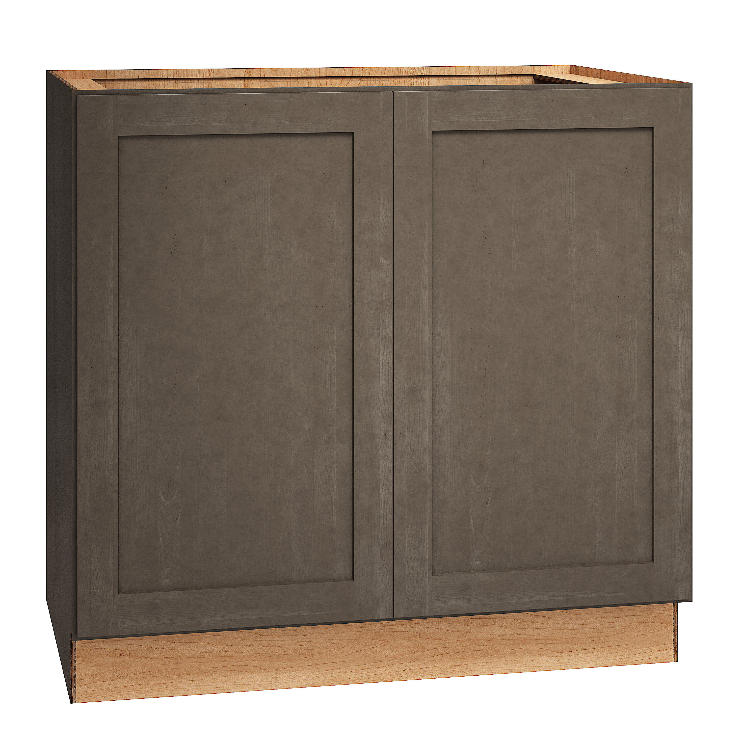 Diamond Express Jamestown 36-in W x 34.5-in H x 24-in D Colt Brown Sink Base Fully Assembled Plywood Cabinet (Recessed Panel Square Style)