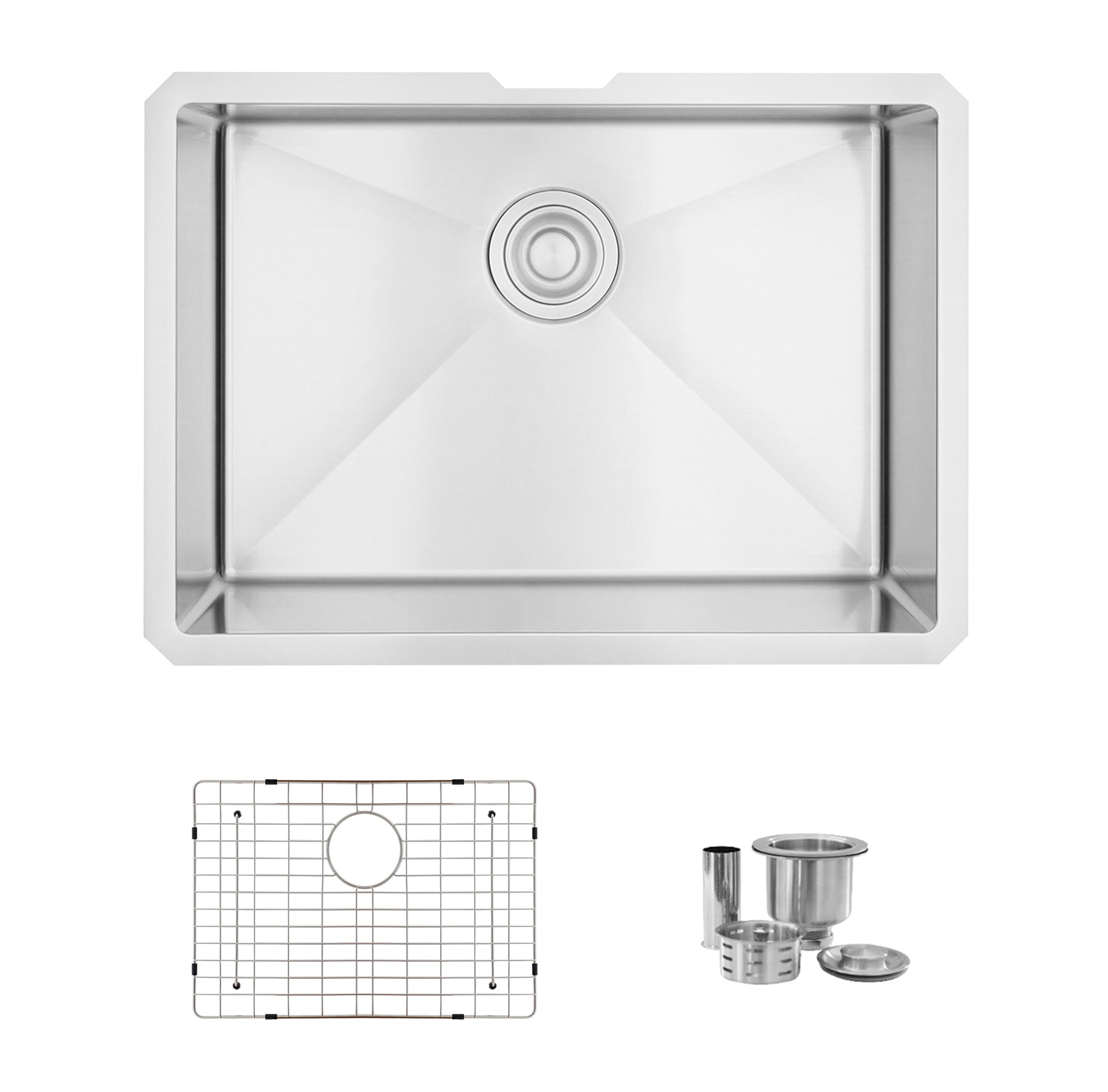 Stylish S-312XG1 Undermount 25-in x 18-in Stainless steel Single bowl 16 -Gauge Kitchen Sink