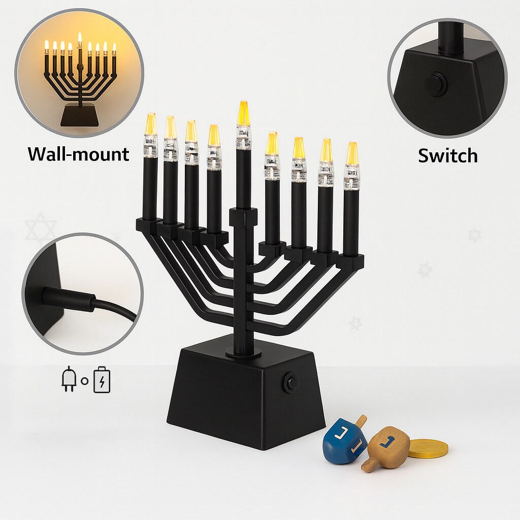 Vintiquewise QI004911BK Indoor-Hanakkah-Decor - View #7