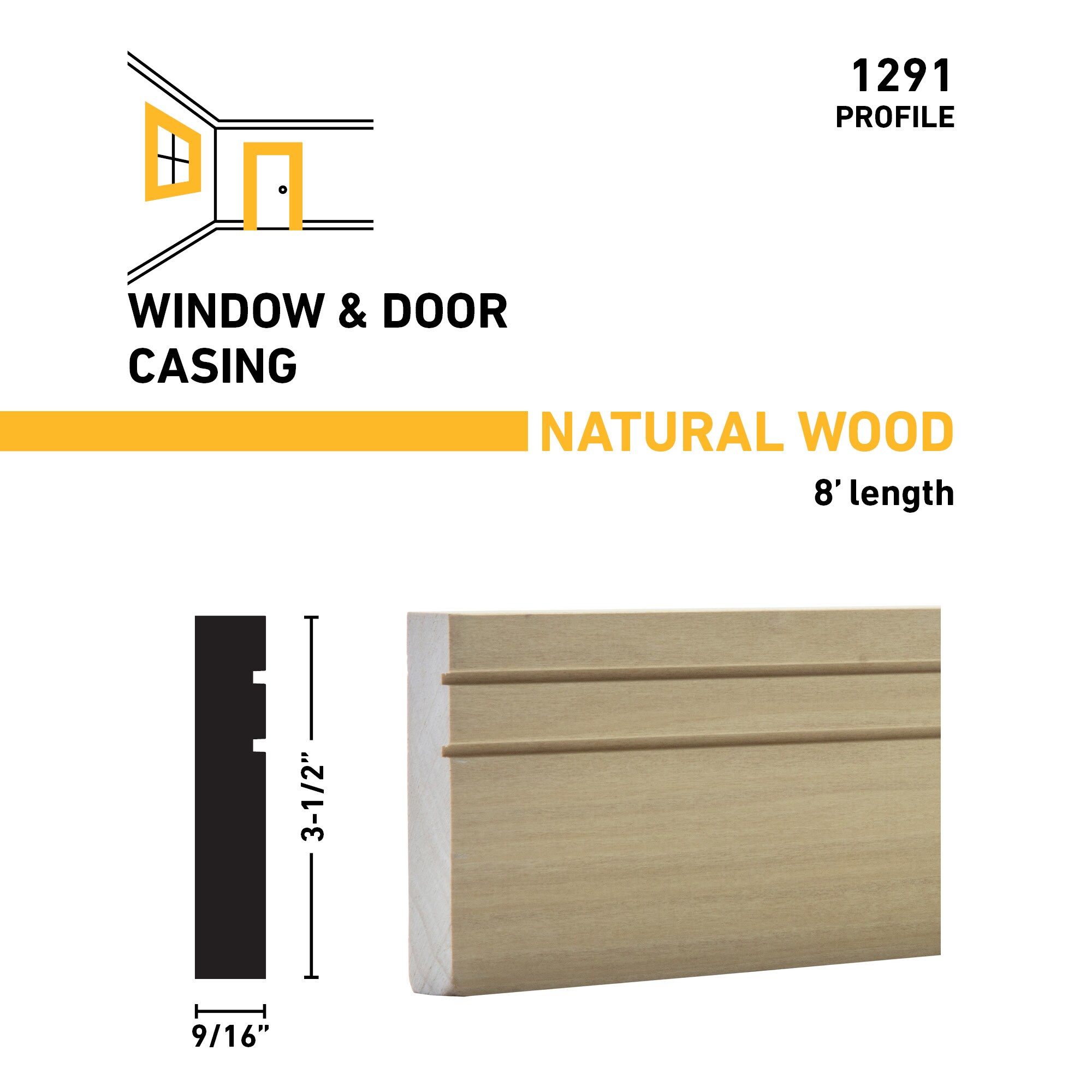 Ornamental Mouldings 1291-92POPR Window-Door-Casings - View #3