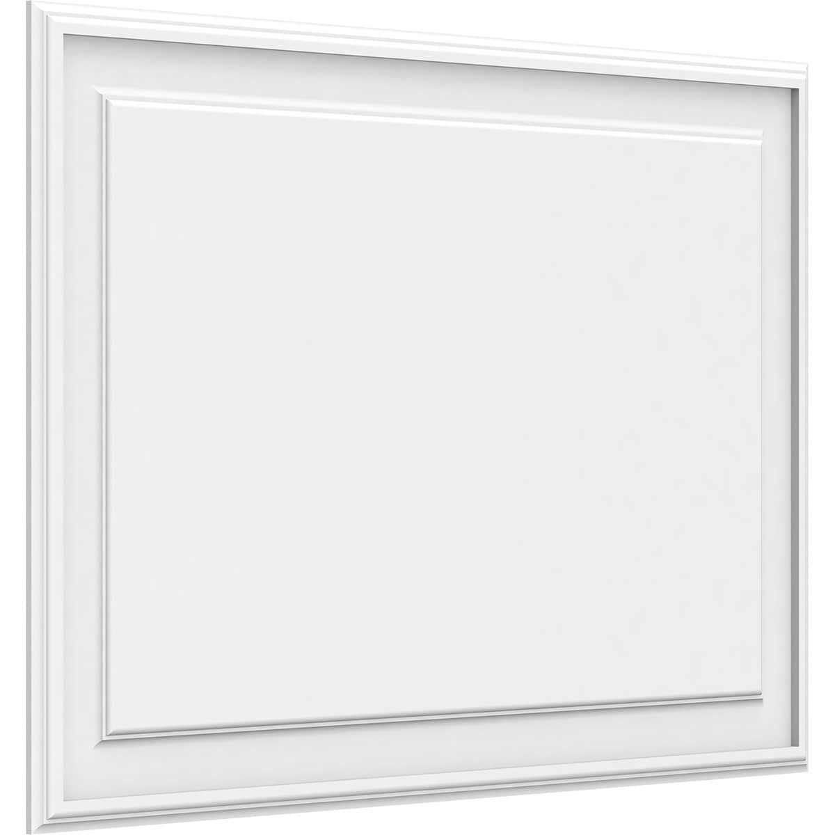 Ekena Millwork WALP38X26X062LEG 38-in x 26-in Smooth Paintable/Stainable White PVC Fretwork Wall Panel (