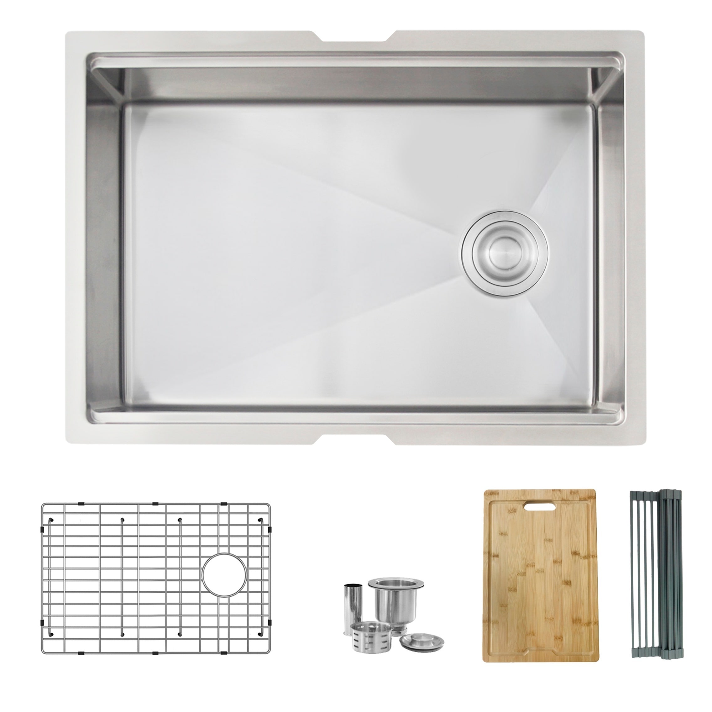 Stylish Versa Undermount 27-in x 19-in Stainless steel Single bowl 16 -Gauge Workstation Kitchen Sink #S-627W