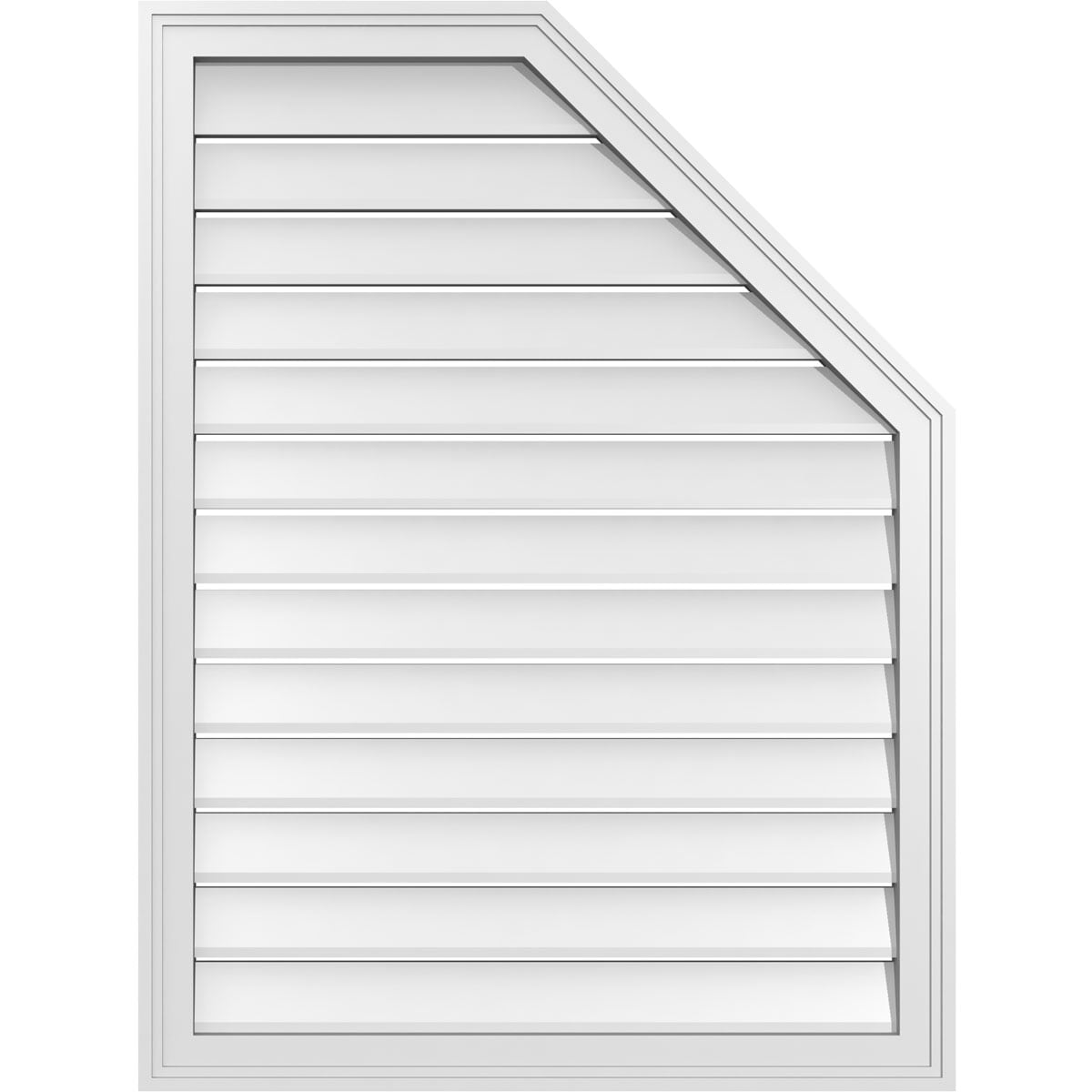 Ekena Millwork GVPOR30X4002SF 30-Inches x 40-Inches Off-white Octagon PVC Gable Louver Vent