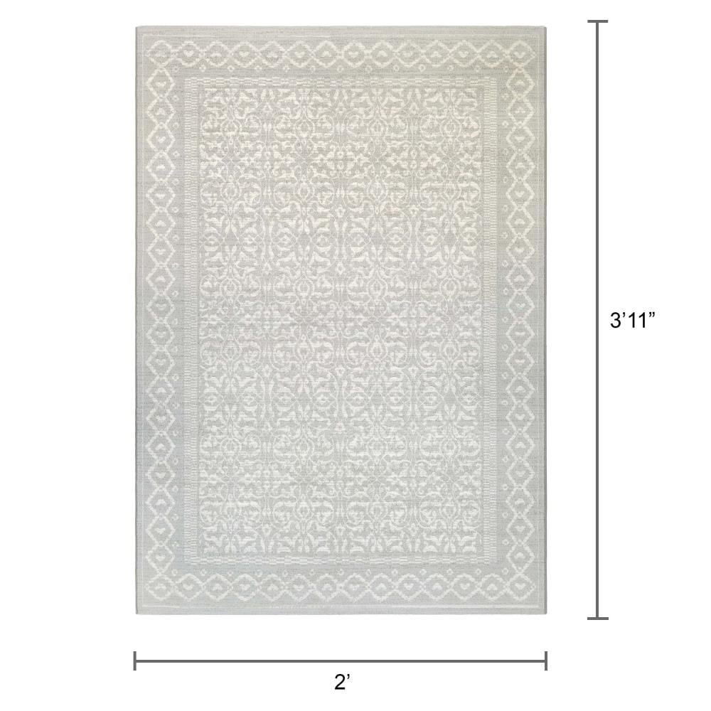 Marina Ibiza Pearl Ivory Synthetic 2' x 3'11" Washable Area Rug
