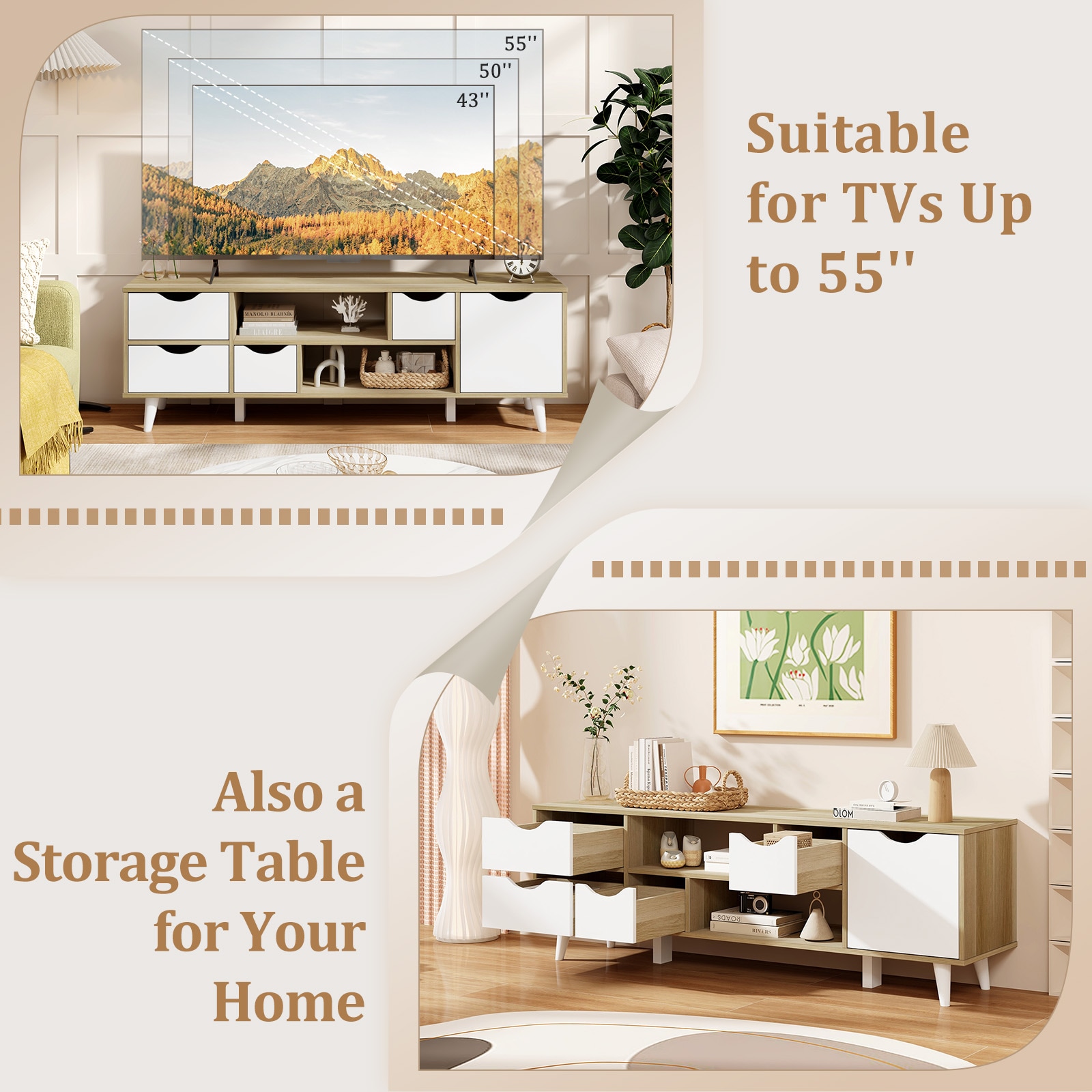 Clihome CL-ID01TVGR Tv-Stands - View #6