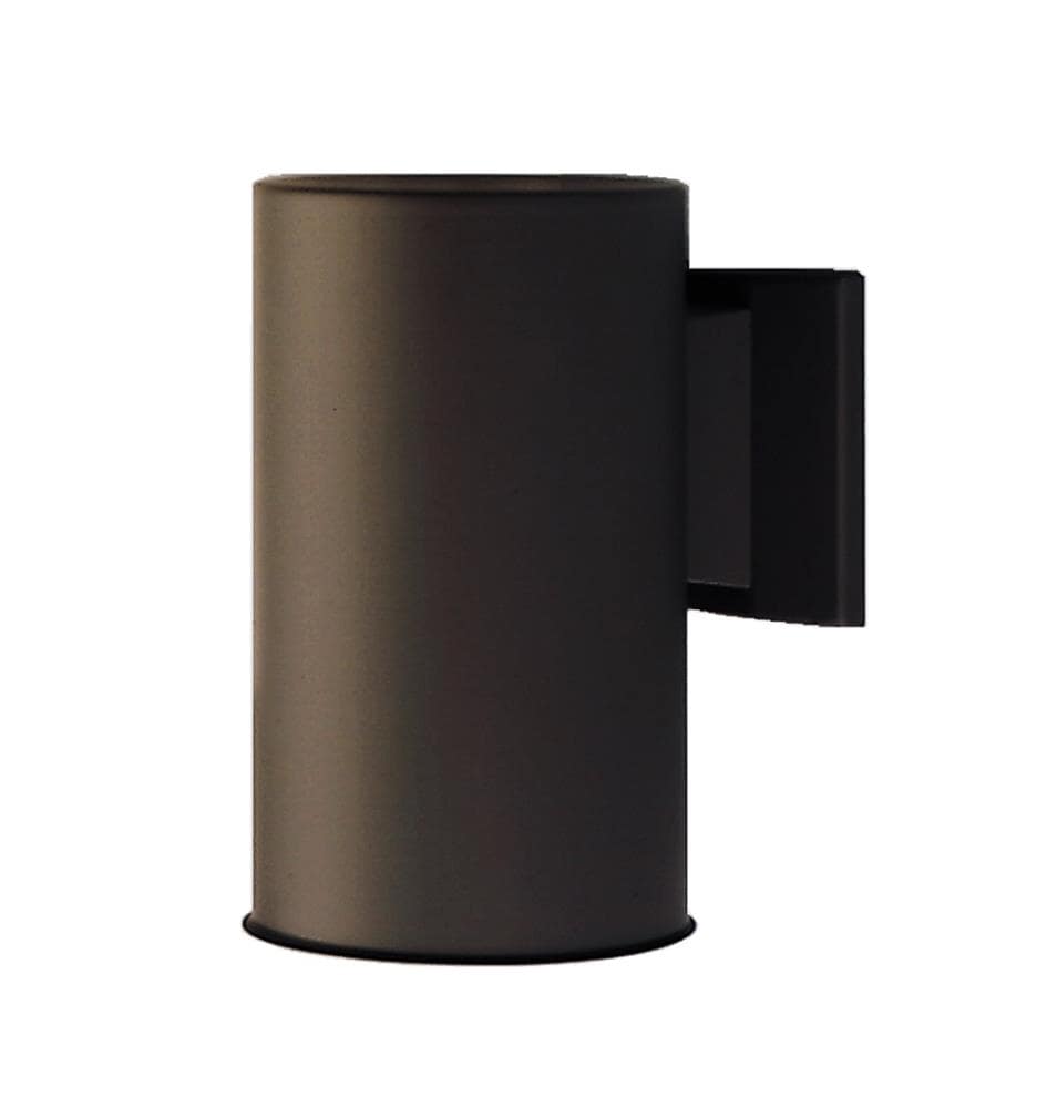 Nicor Lighting 50101BA 5010X 1 -Light 7-in H Matte Bronze Hardwired Outdoor Wall Light