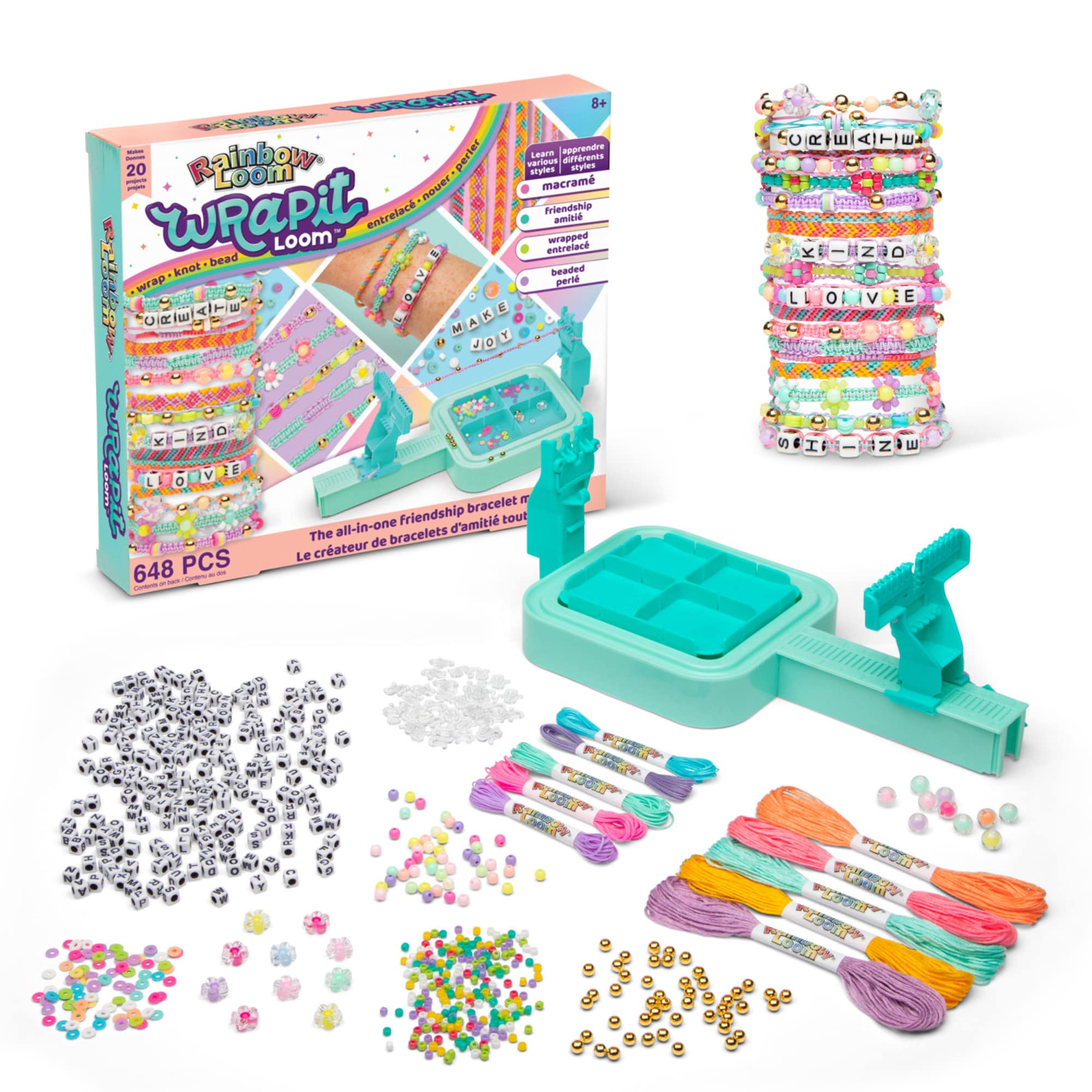 Rainbow Loom G0812317027492 WrapIt Loom All-in-one Bracelet Maker Kit