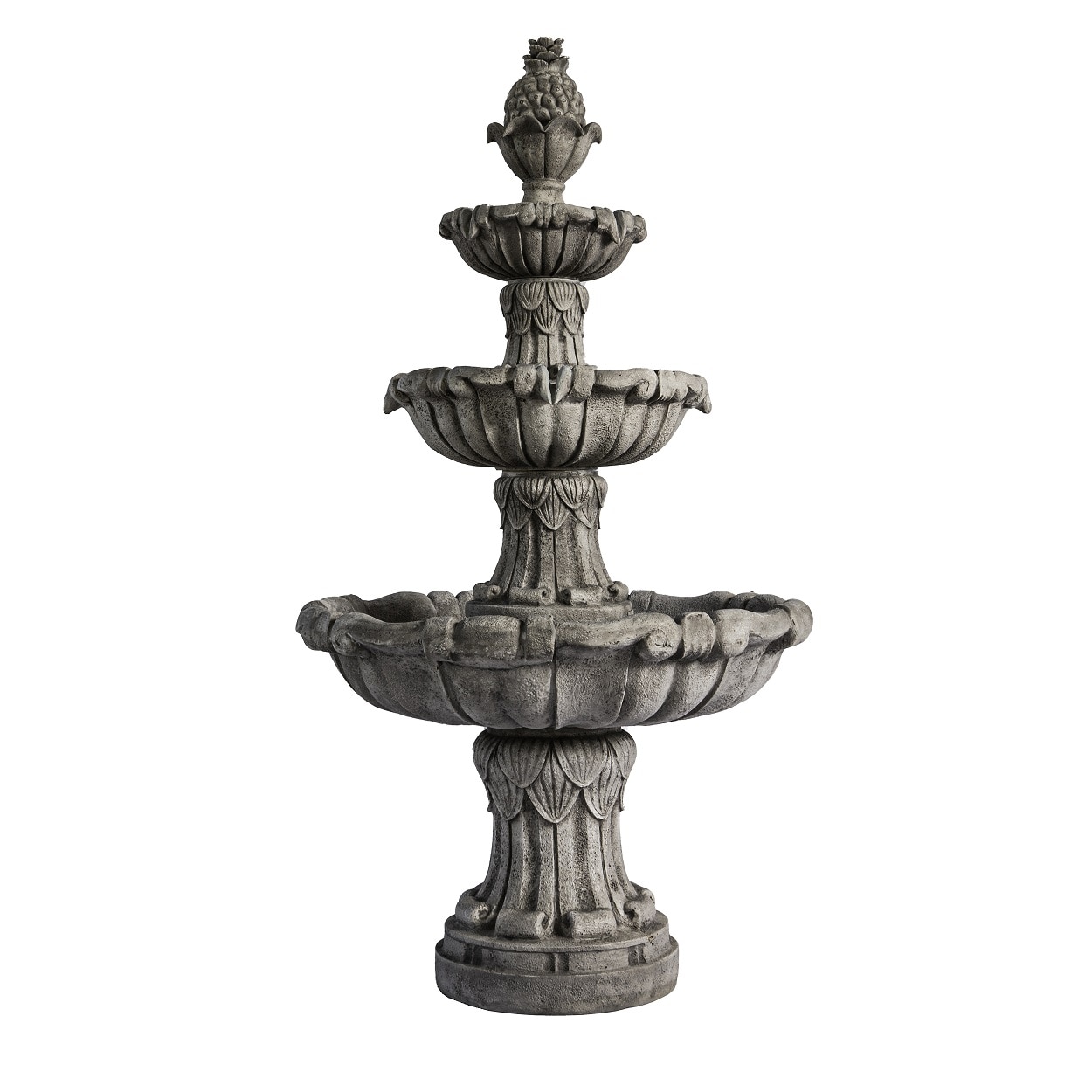 XBrand LW3398 58.3-in H Resin Tiered Outdoor Fountain Pump Included
