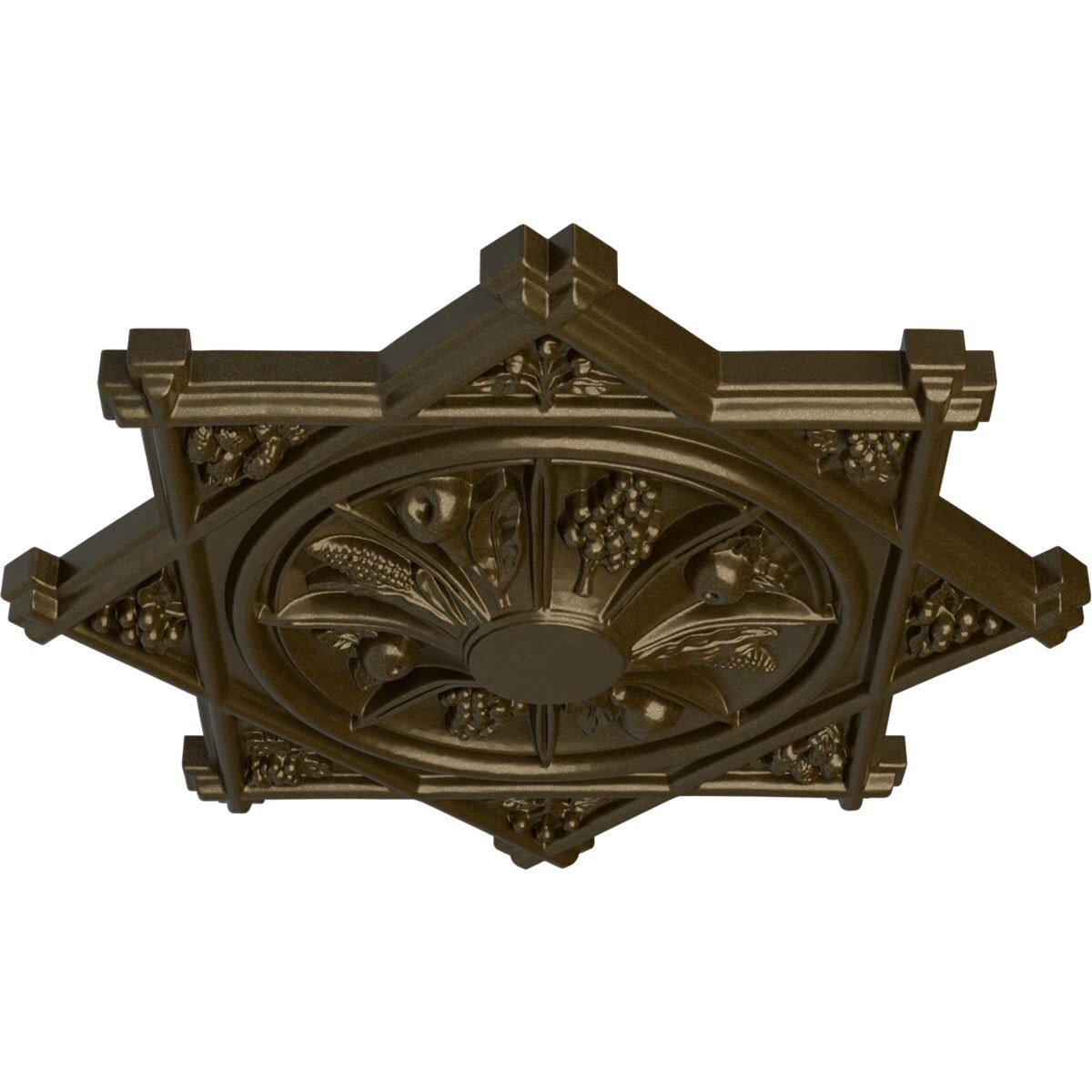 Ekena Millwork CM38ANBRS Ceiling-Medallions - View #2